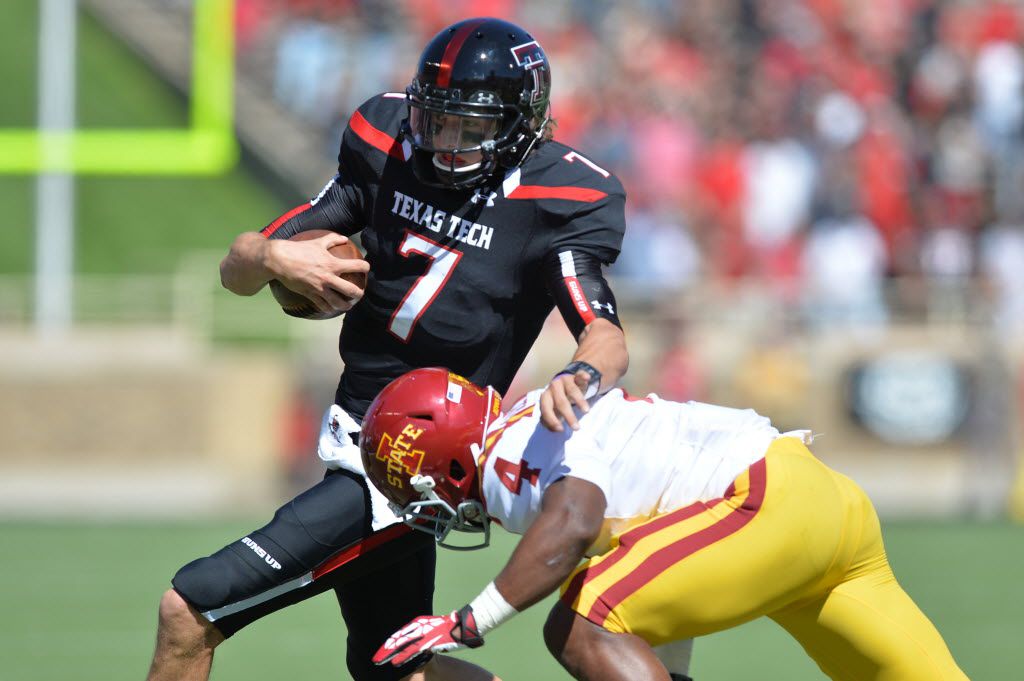 Texas Tech Red Raiders Team-Issued #32 White and Black Jersey from the 2013  NCAA Football Season