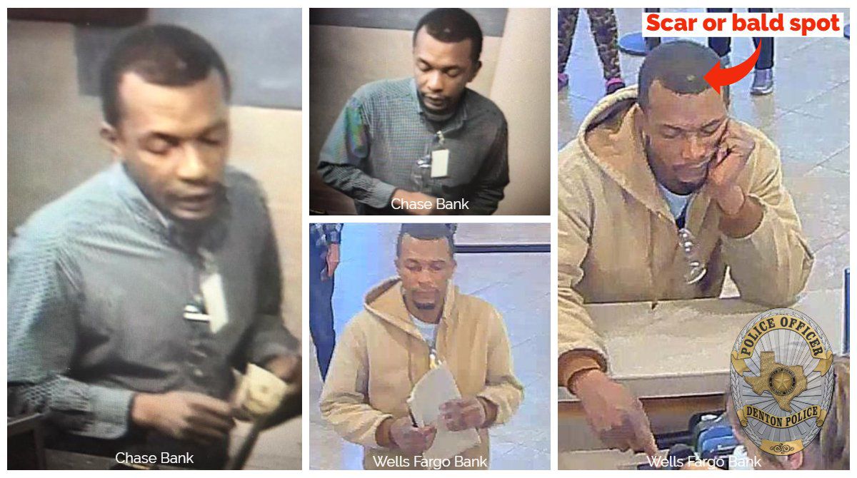 Denton police seek man who robbed 2 banks in 3 days last week