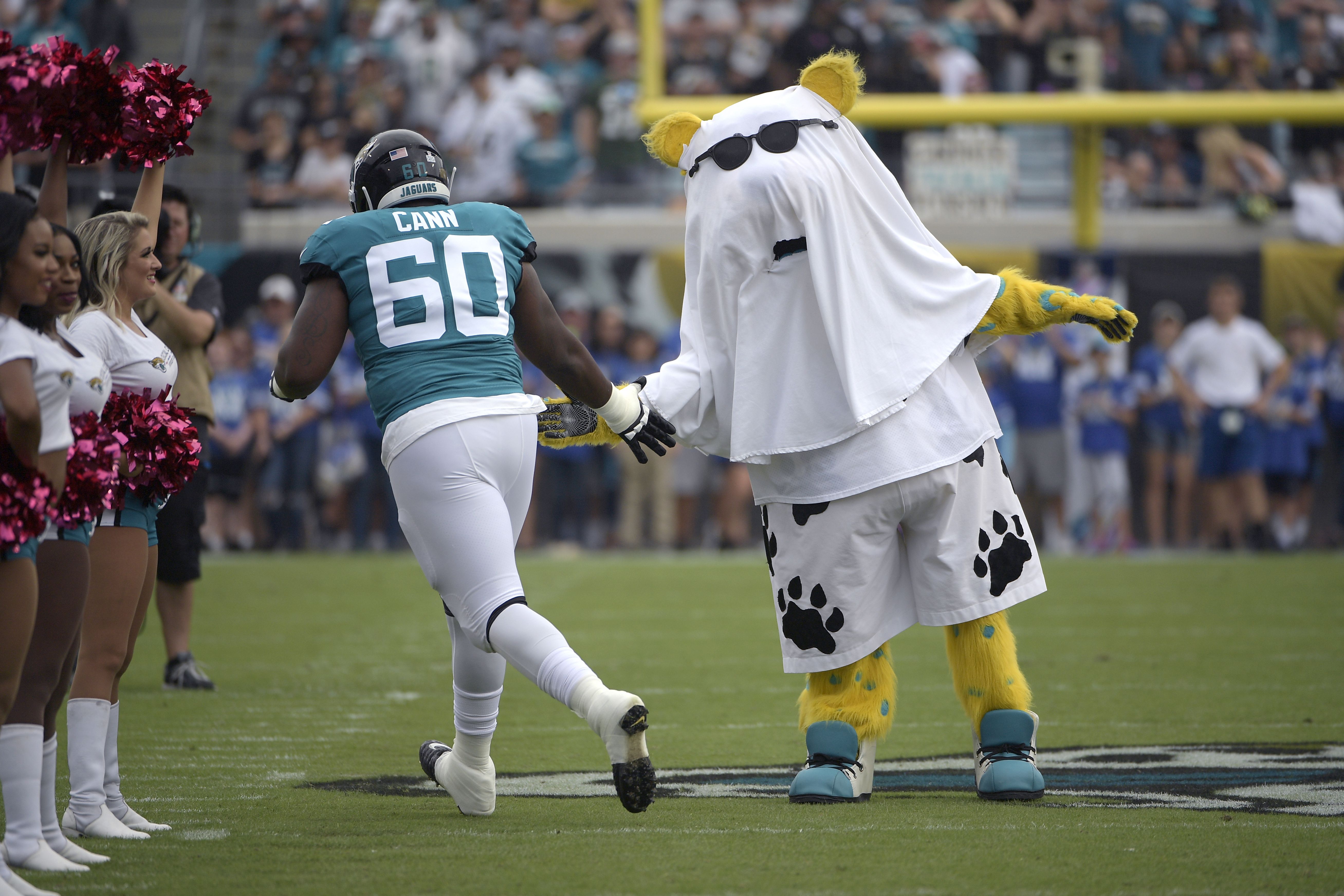 What is the Jaguars mascot wearing? See Jaxson de Ville's American