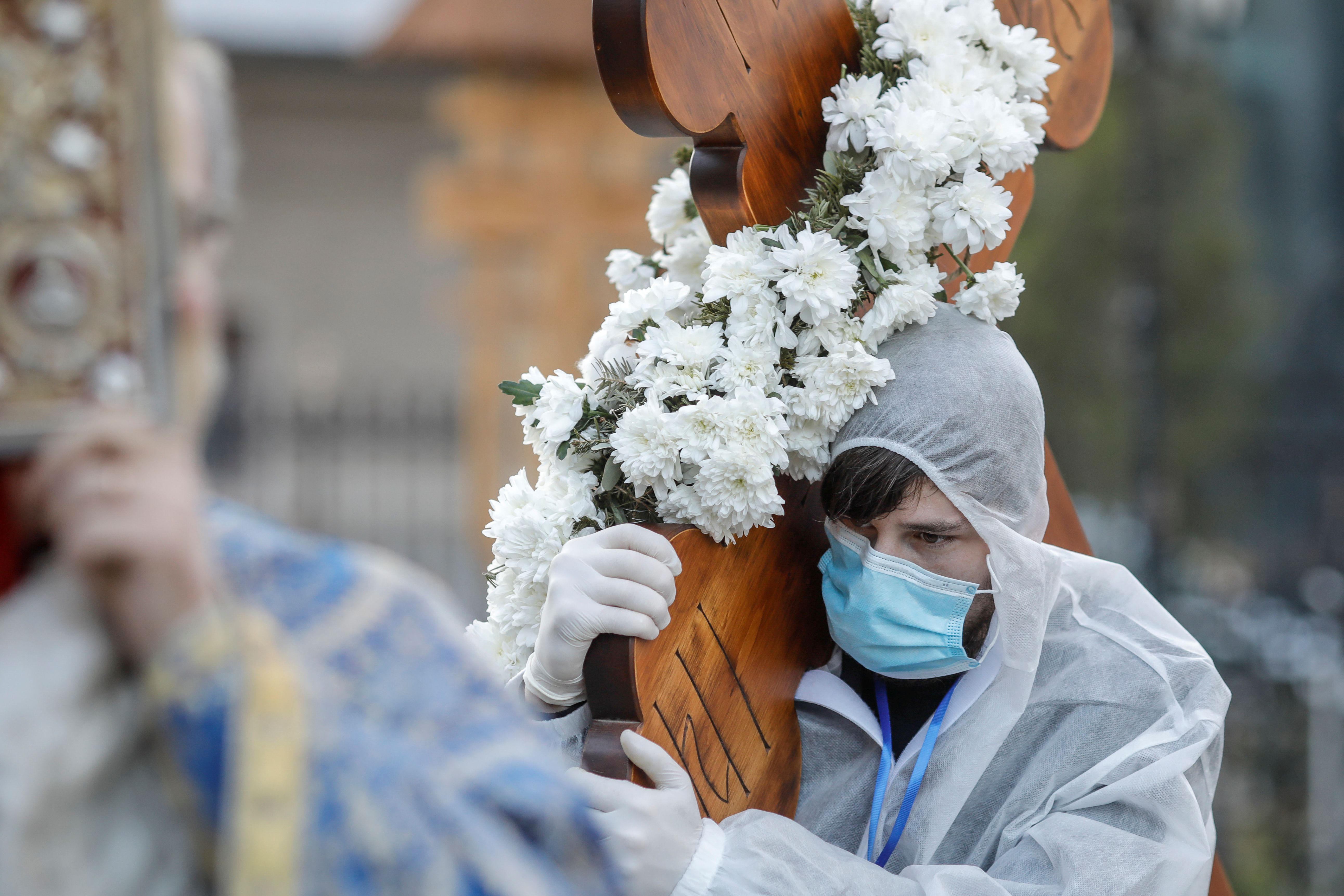 Orthodox Good Friday Easter celebration in Bucharest