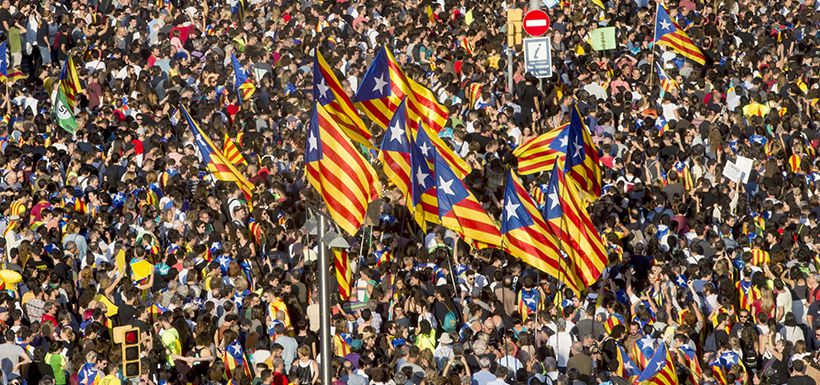 MANIFESTACIÓN EN LA PLAZA UNIVERSIDAD DE BARCELONA