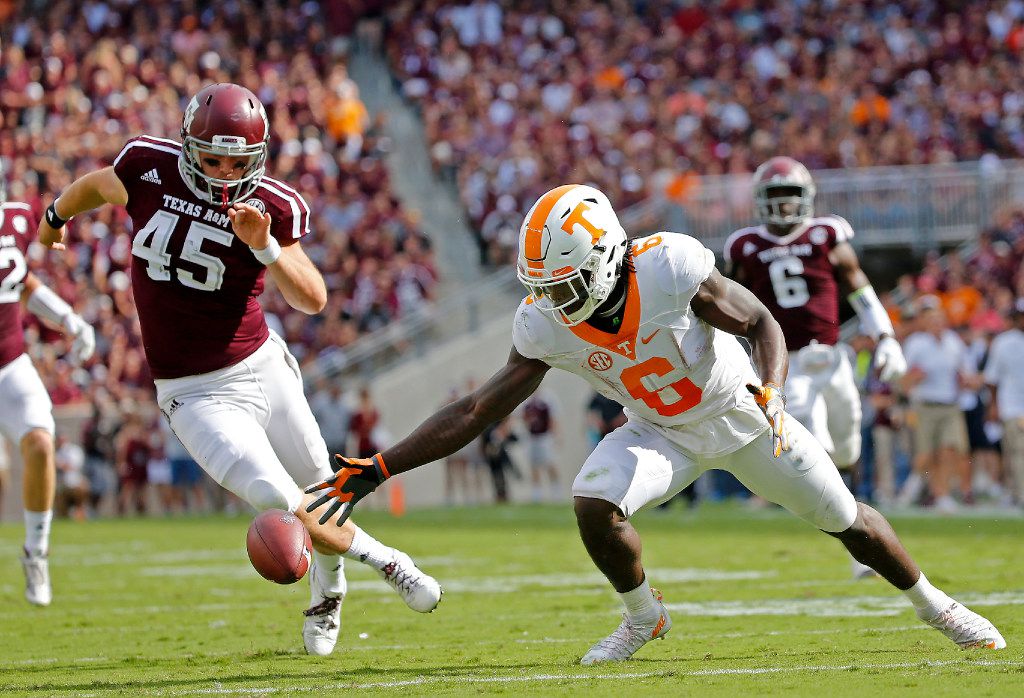 texas a&m football vs tennessee