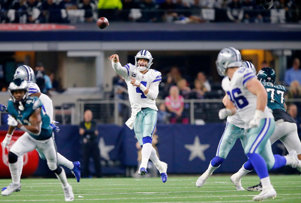 Prescott throws 5 TD passes in Cowboys' romp over Eagles