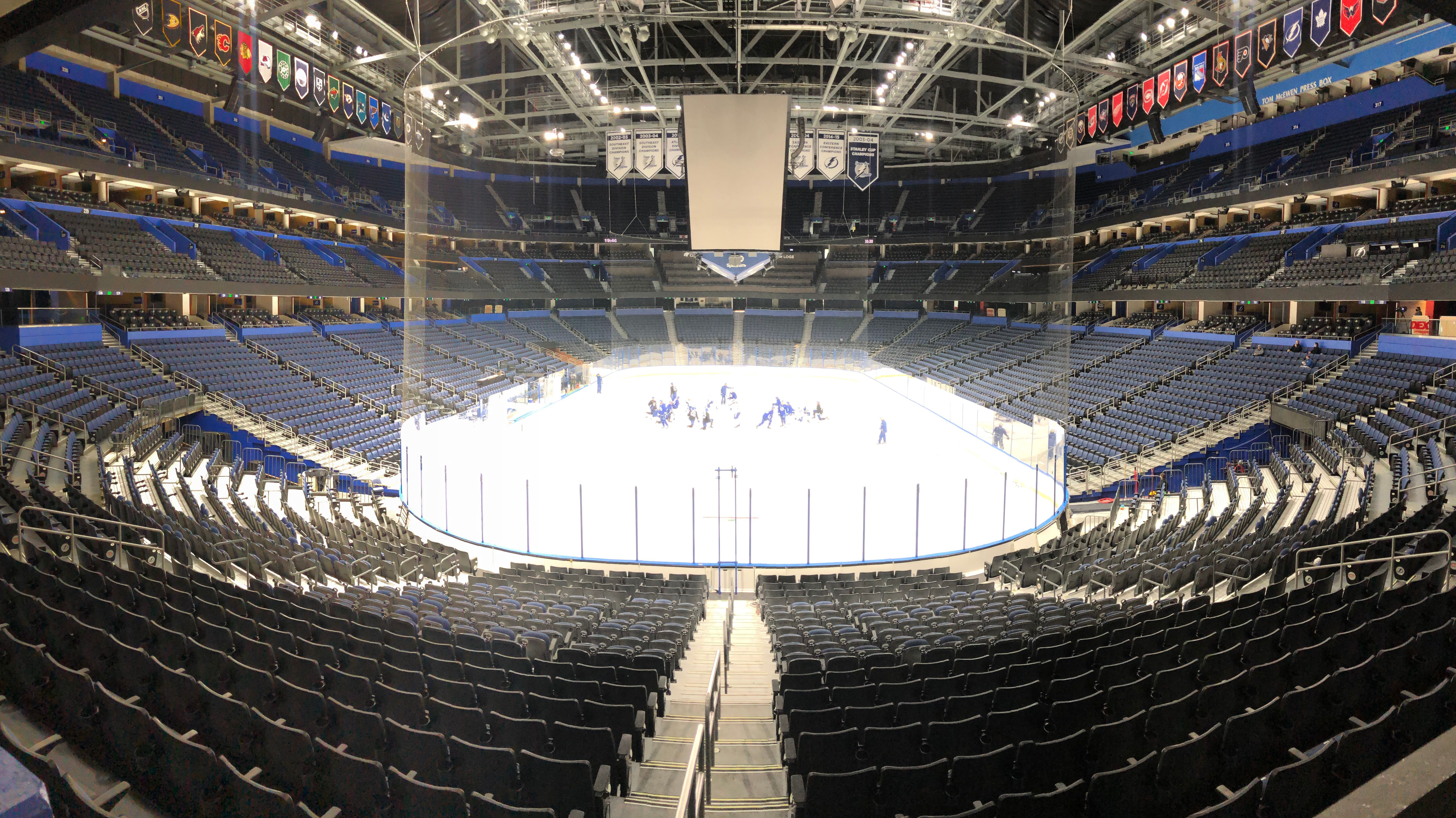 Amalie Arena, section 128, home of Tampa Bay Lightning, Tampa Bay