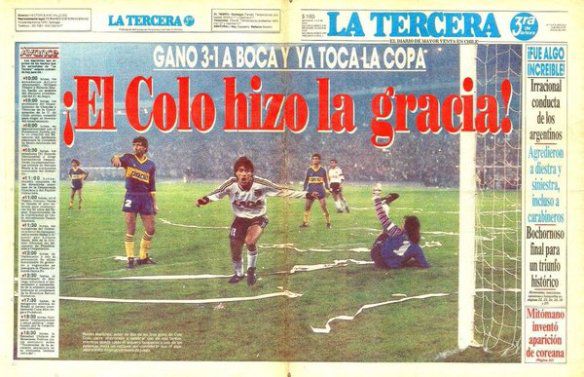 Colo Colo Boca Juniors Portada La Tercera 22 de mayo 1991