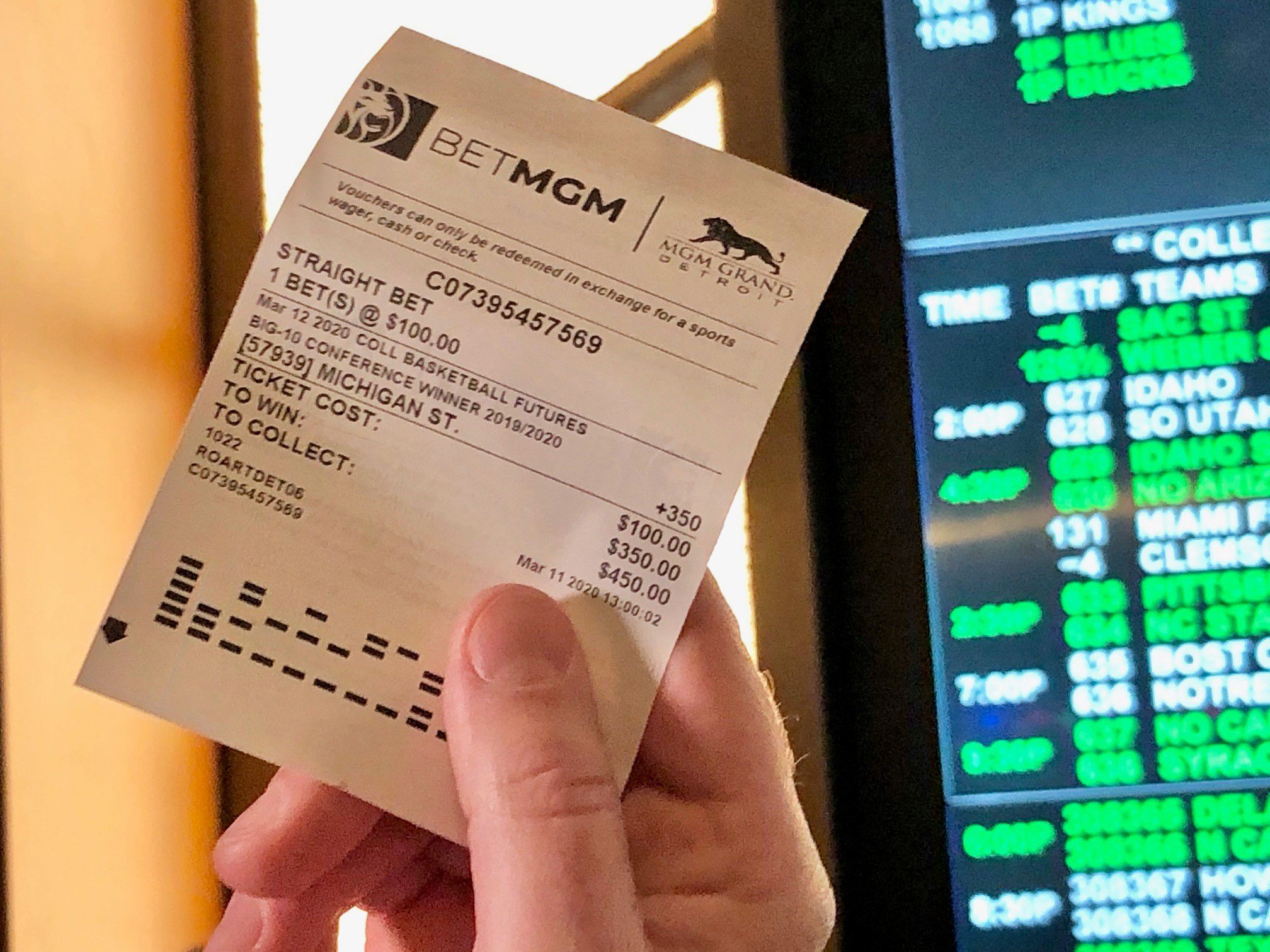 The very first in-person Michigan sports bet at MGM was for