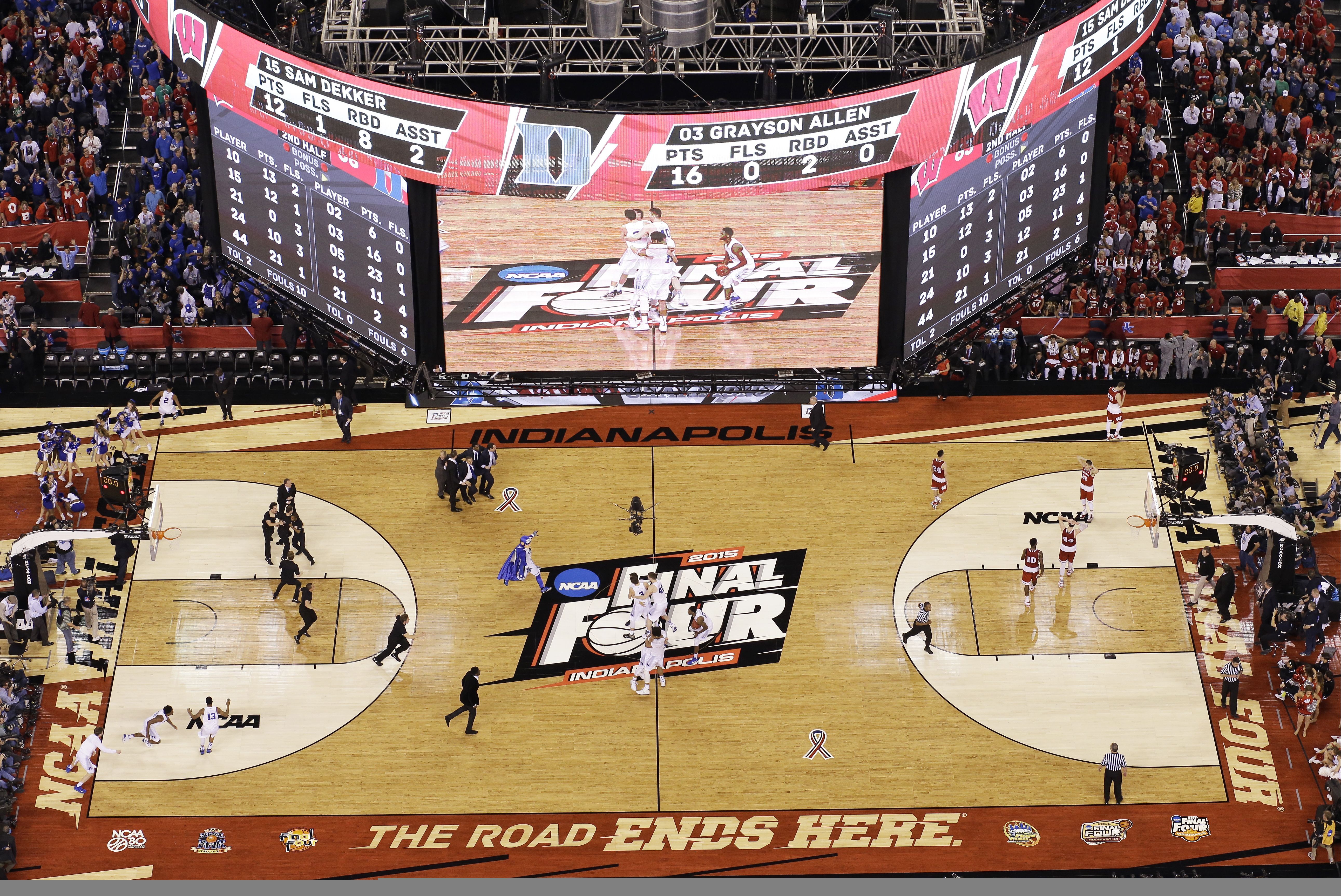 See NCAA March Madness, Big Ten Tournament courts at Lucas Oil Stadium