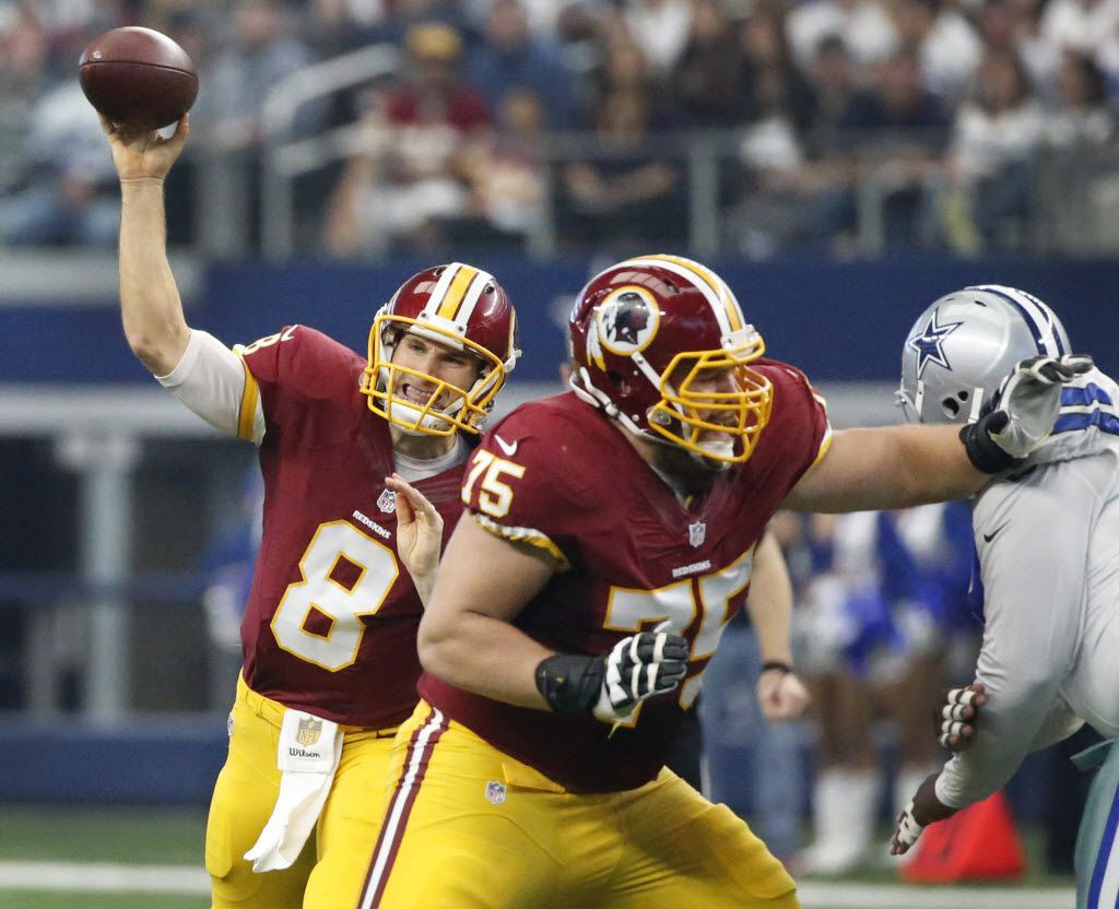 Washington Redskins quarterback Kirk Cousins (8) throws the ball