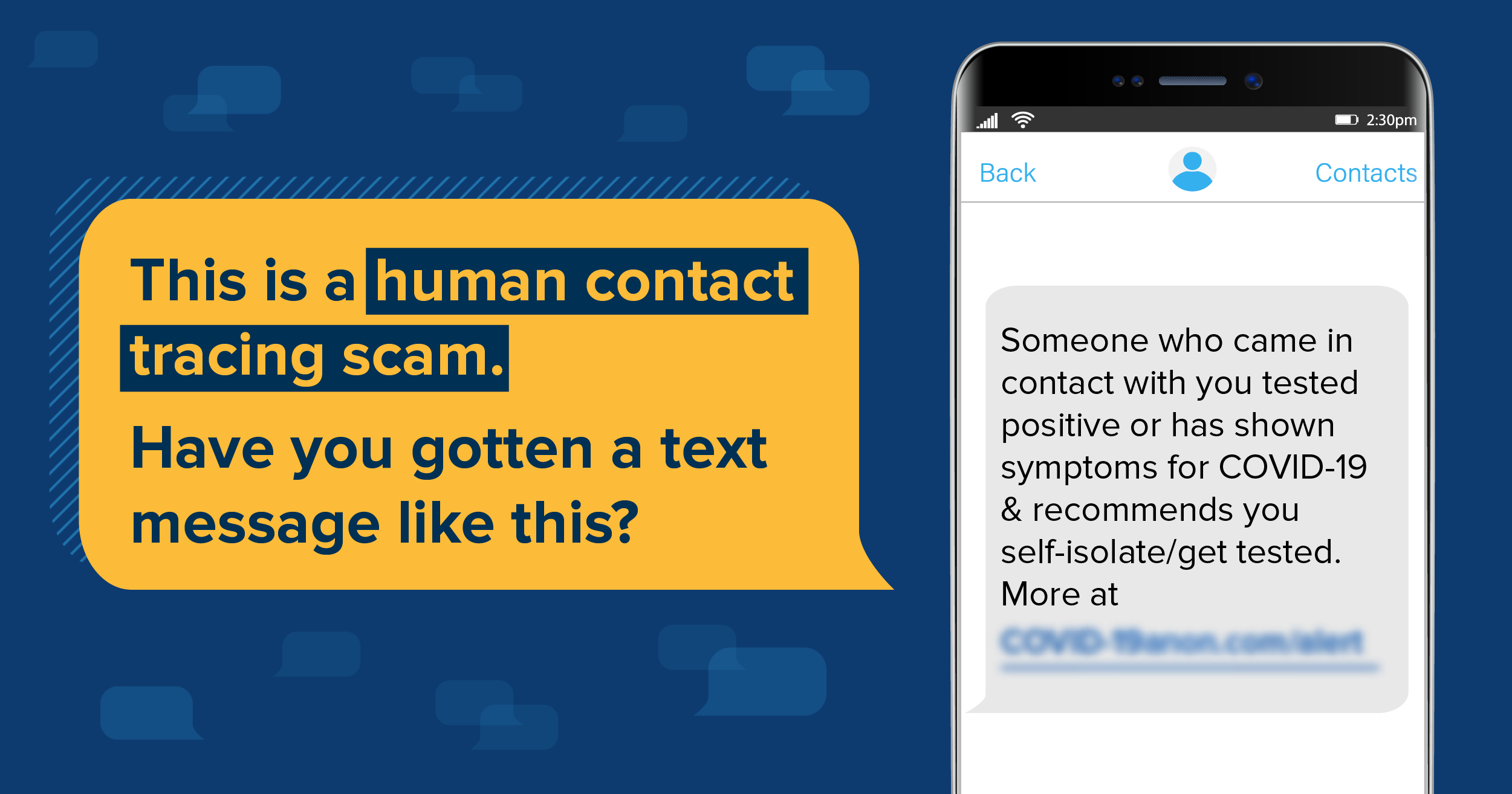 Beware Text Message Scams From Fake Contact Tracers