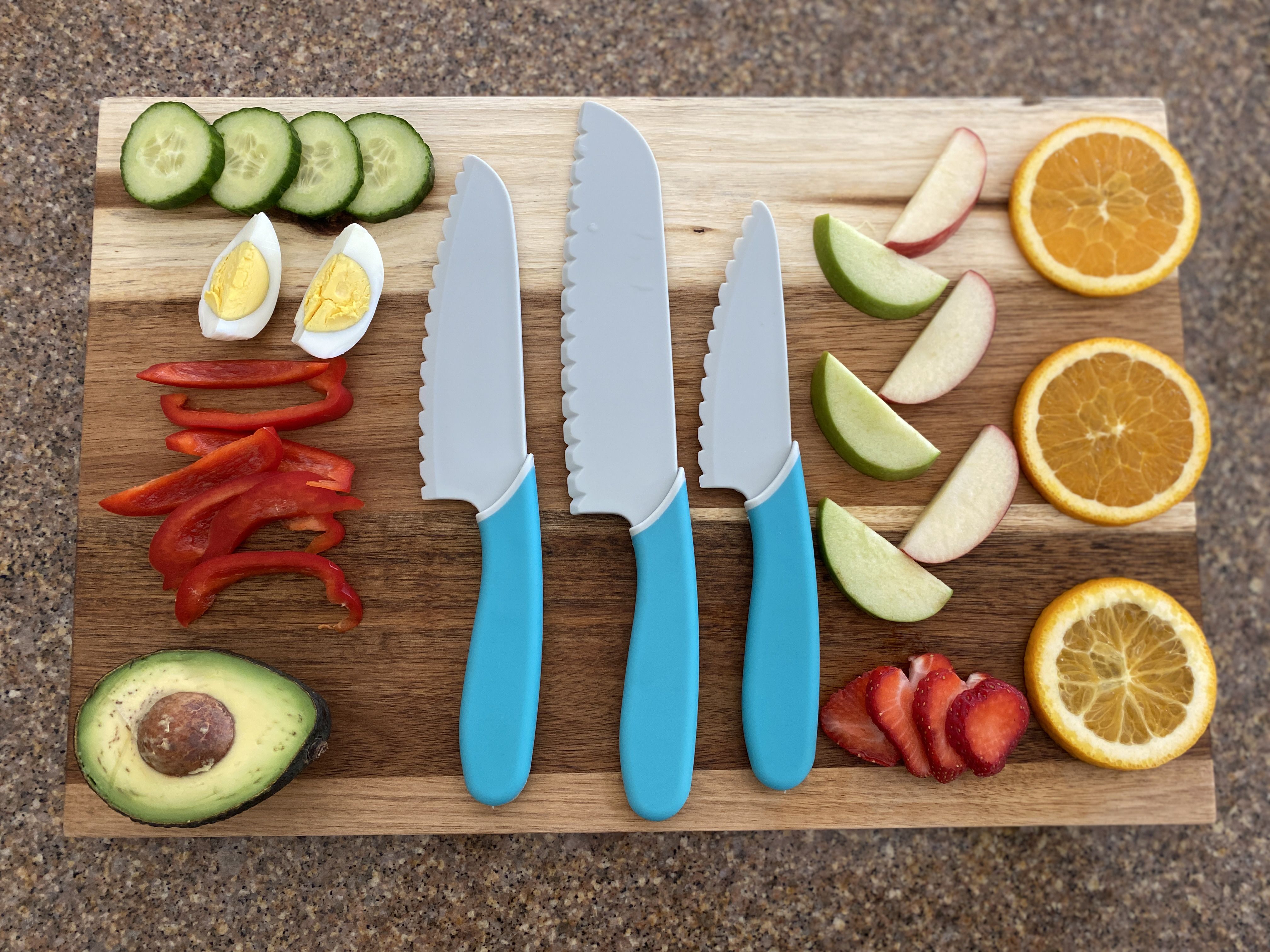 Handstand Kitchen Dinosaur Cutting Board and Knife Set