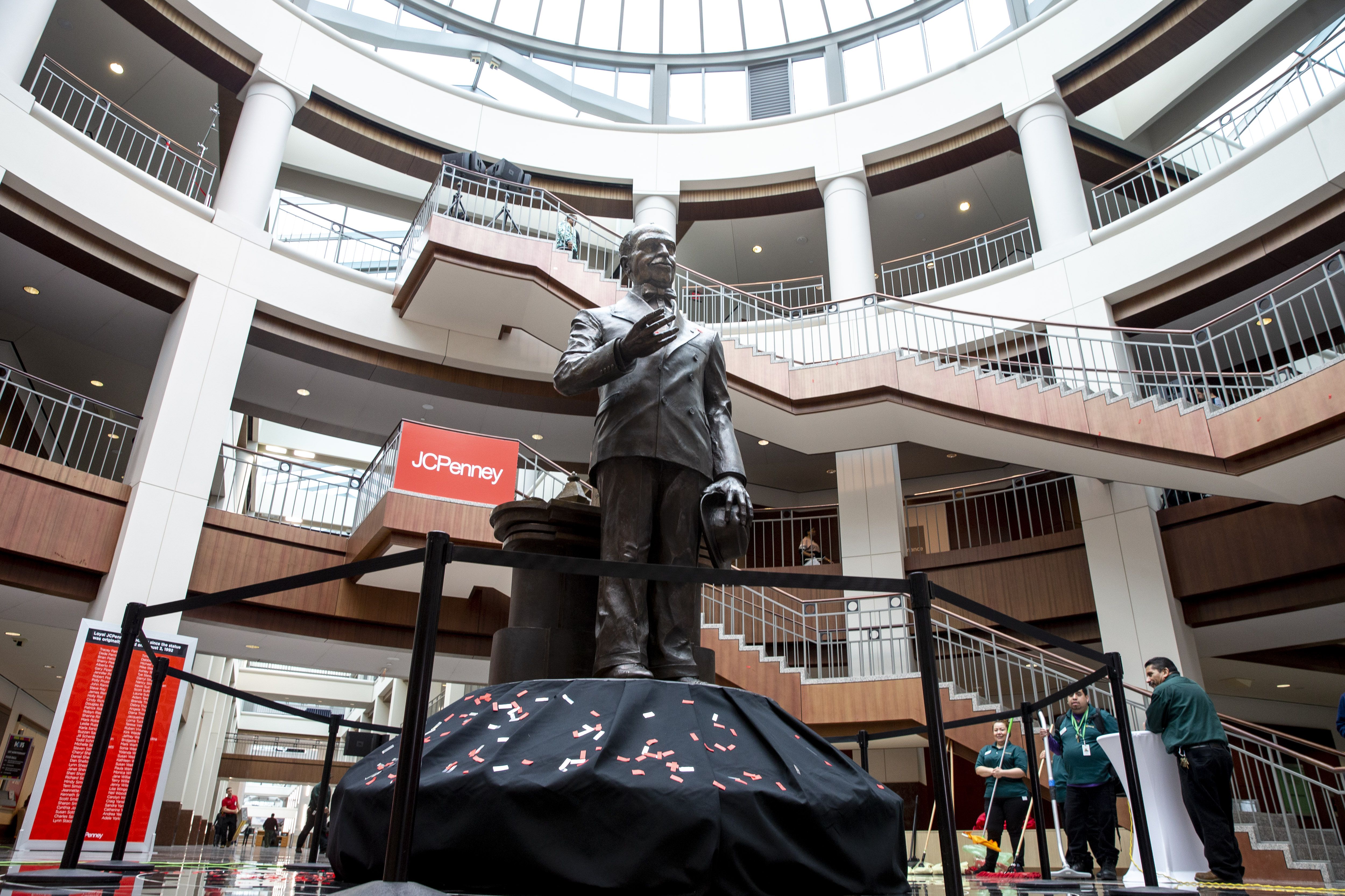 J.C. Penney has found a home for the larger-than-life James Cash Penney  statue