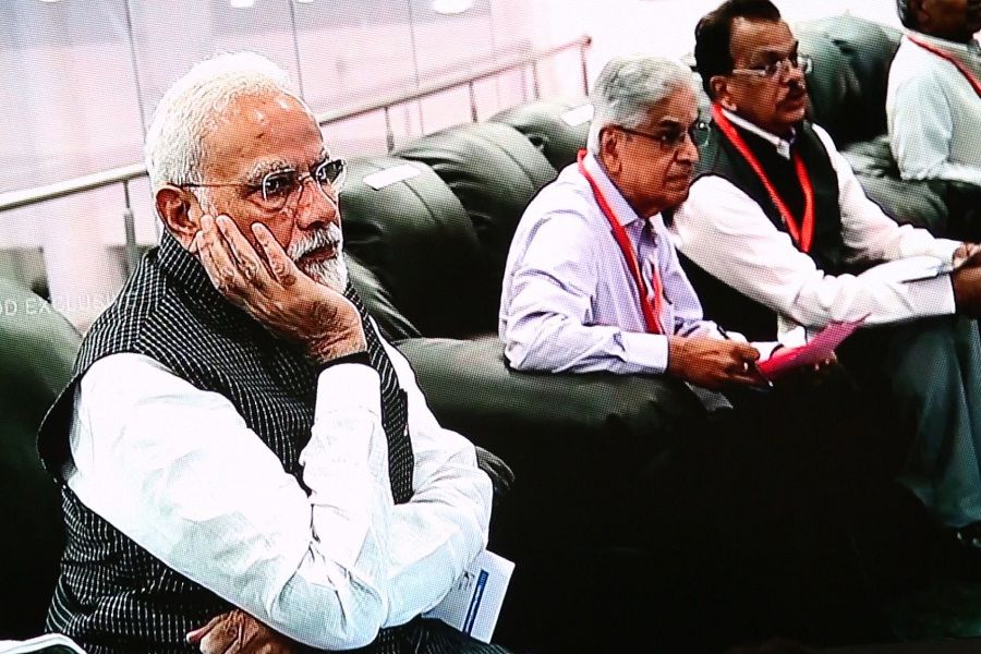 India'Äôs Chandrayaan 2, Lunar Moon Mission at ISRO in Bangalore. INDIA