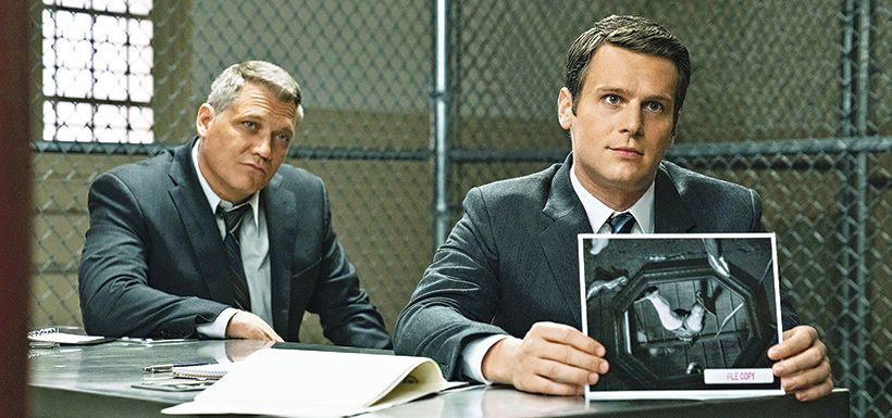 Holt McCallany y Jonathan Groff en Mindhunter.