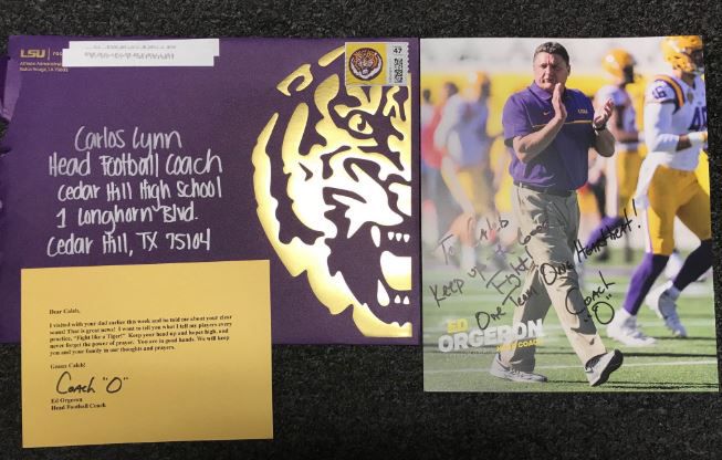 Ed Orgeron Visits Baylor To Watch Son Who Looks Just Like Him