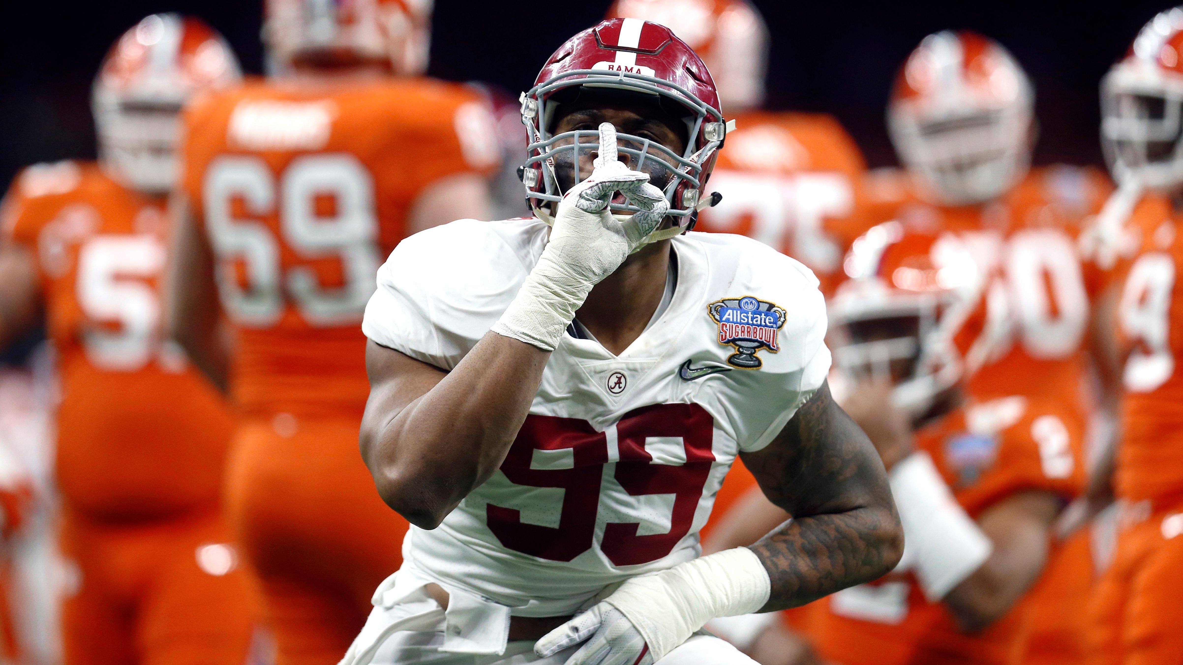 A look at defensive lineman Raekwon Davis' Alabama football career