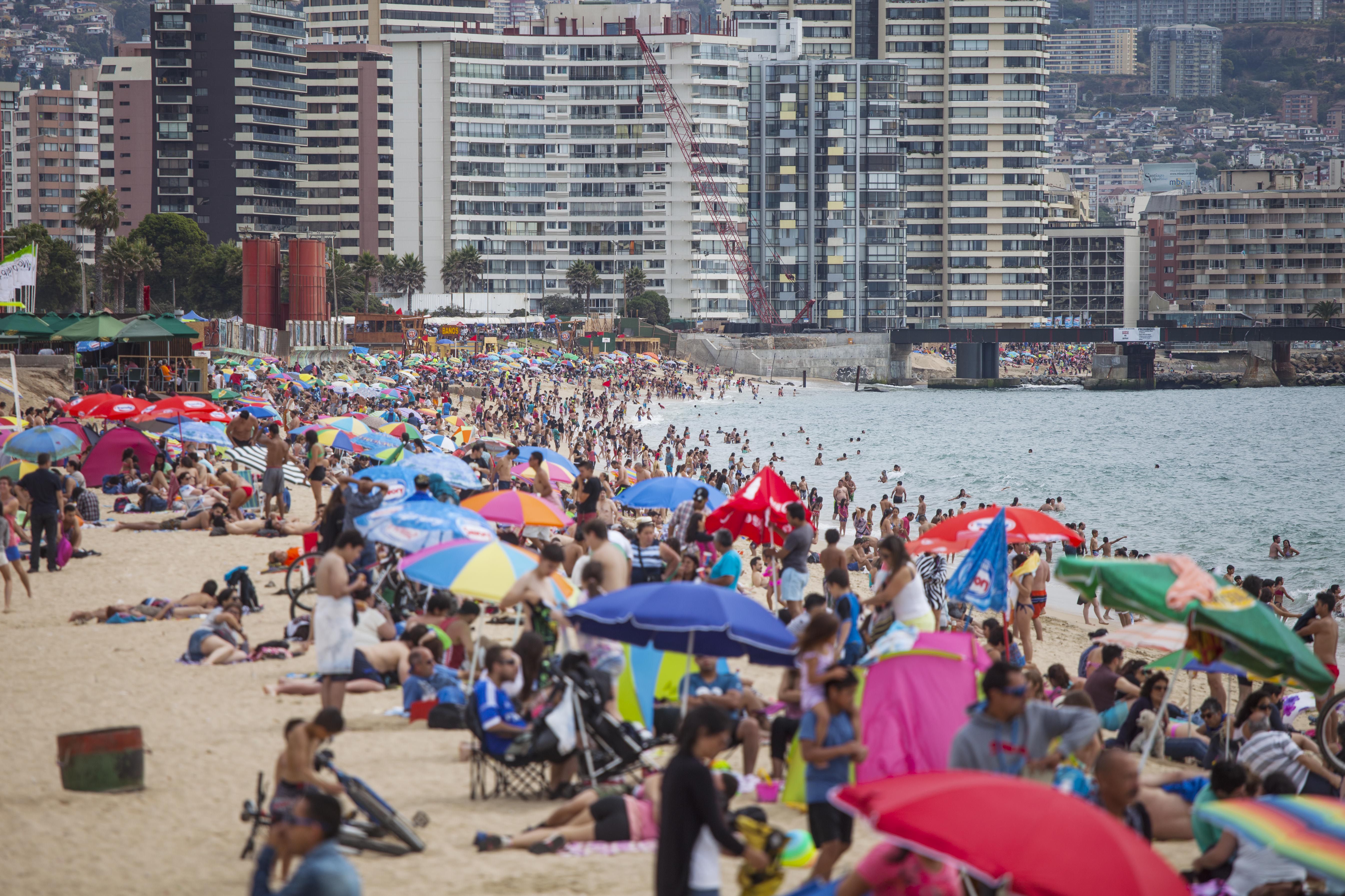 Turistas en Viña del Mar