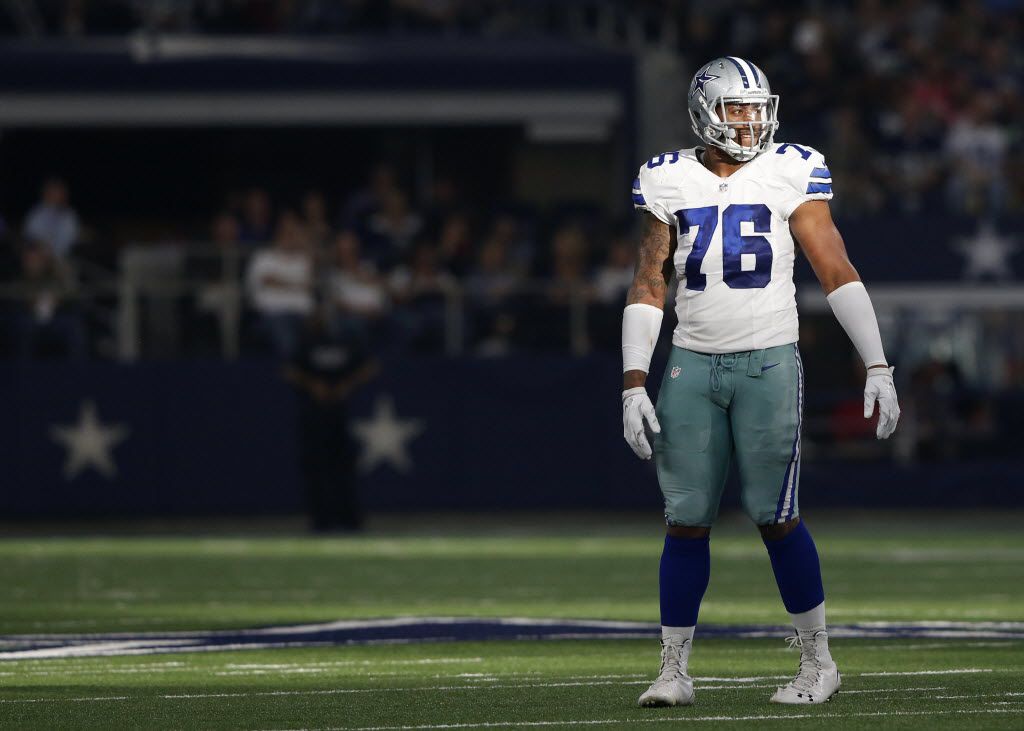 Dallas Cowboys defensive end Greg Hardy (76) leaves the field