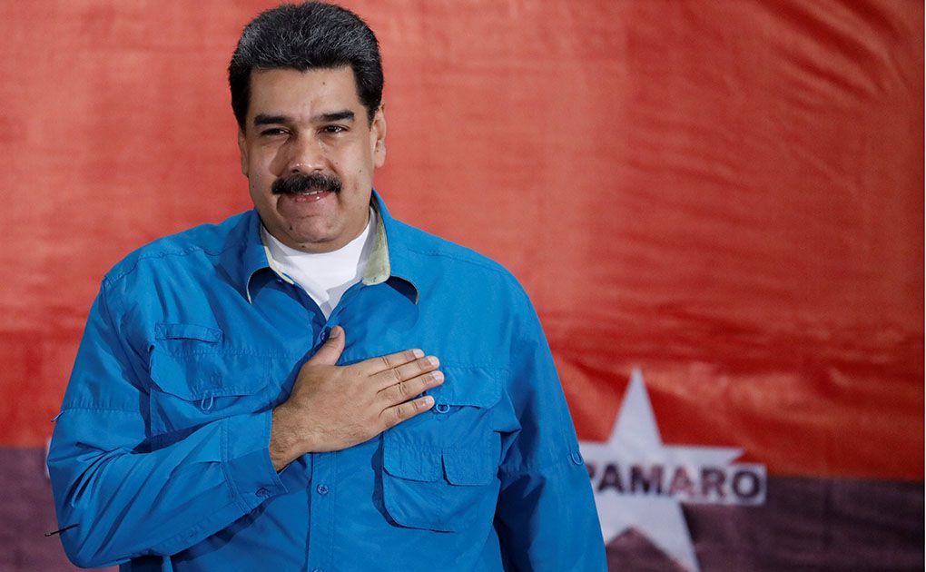 Venezuela's President Nicolas Maduro attends an event with supporters in Caracas