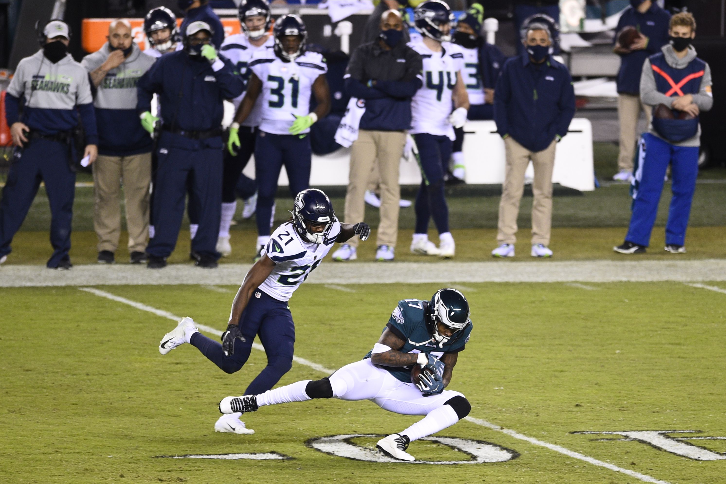 Seahawks 14, Eagles 6: DK Metcalf stars while offensive struggles continue  after chippy start in prime time 