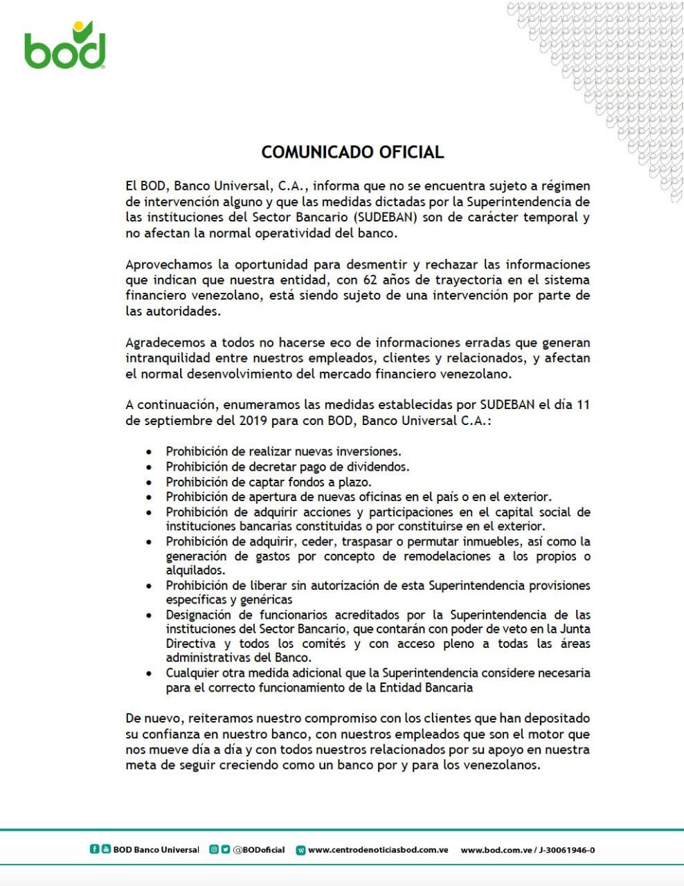 Intervienen Al Banco Bod Por Procesos En Panama Y Curazao La Prensa Panama