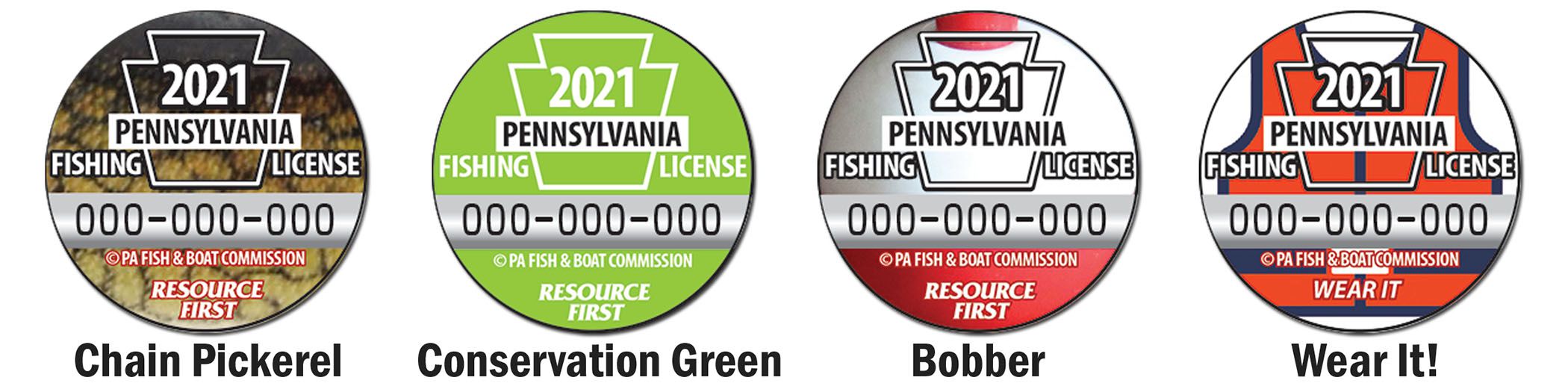 PA Anglers Select Chain Pickerel For 2021 License Button - The