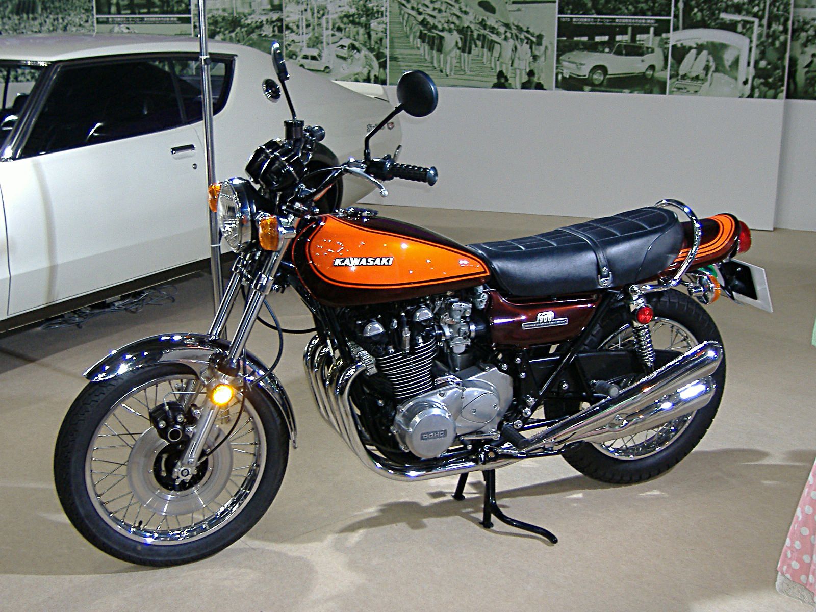 Classique Kawasaki Moto Z1 900 Z650 A7 W1 Mach III & IV Imprimé 