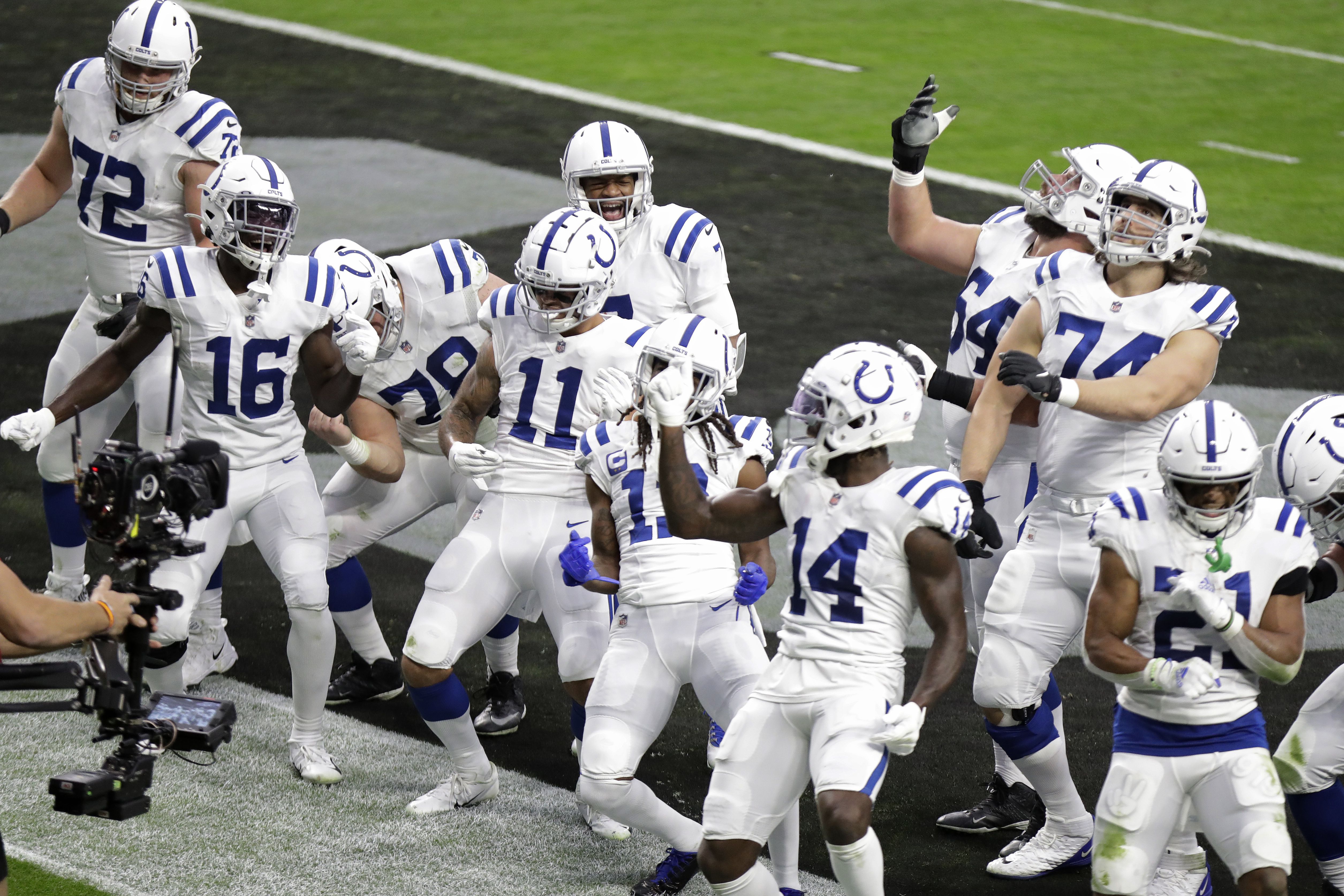 T.Y. Hilton, Jonathan Taylor lead Colts' rout of fading Raiders – The  Denver Post