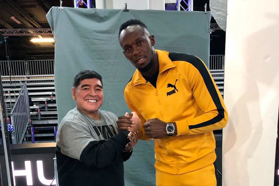 Usain Bolt, Diego Maradona