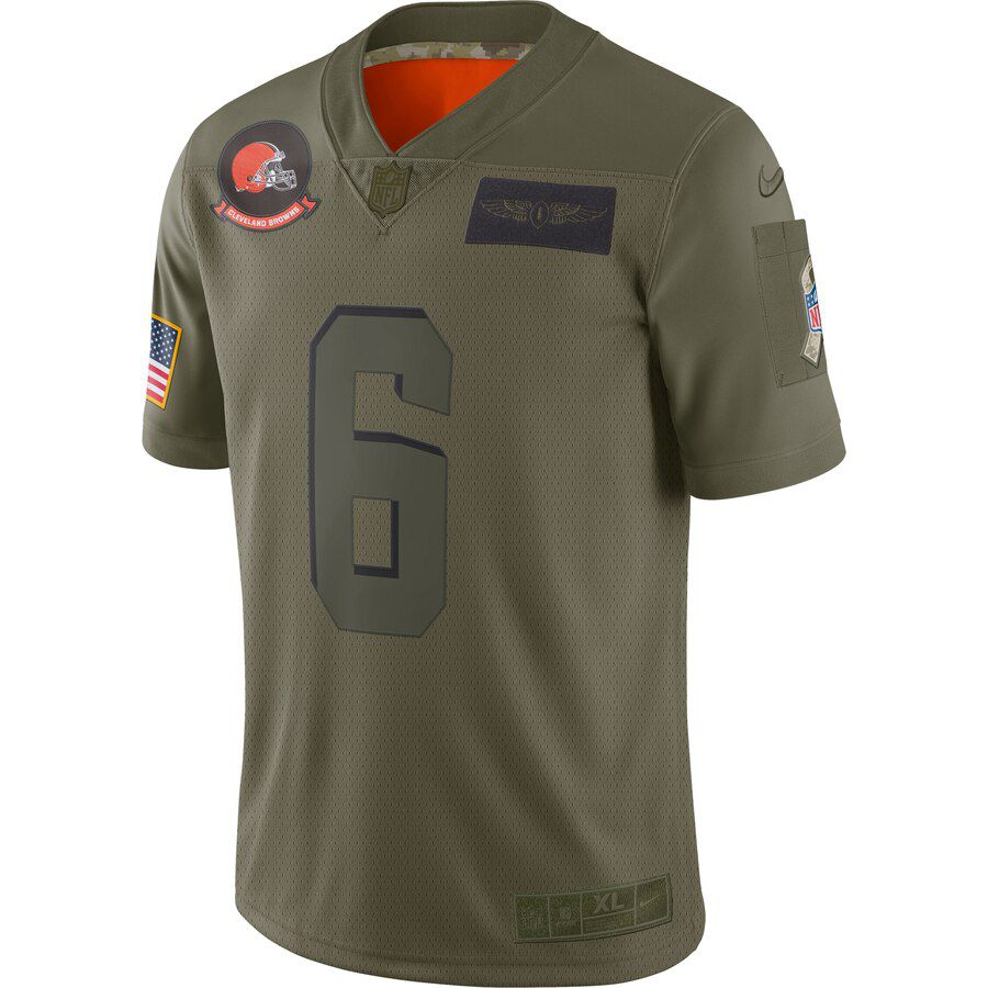 Cleveland Browns Baker Mayfield 6 Salute To Service Olive Camo Jersey in  2023