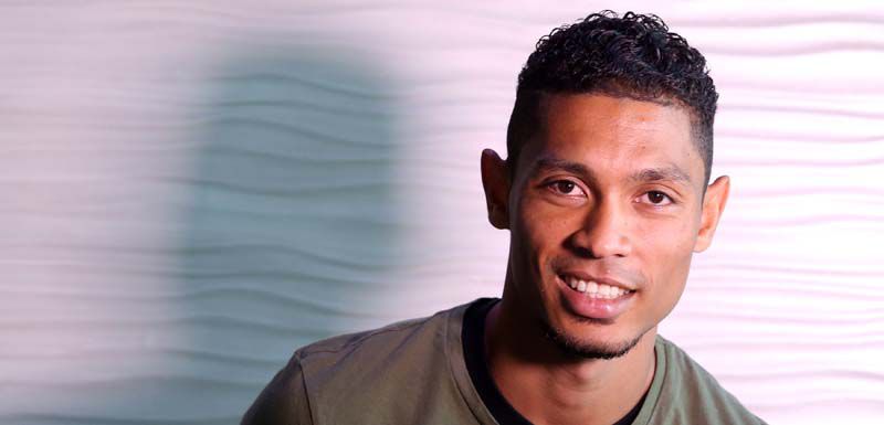 Wayde Van Niekerk of South Africa poses after a press conference for the 2016 IAAF Athletics Awards in Monaco