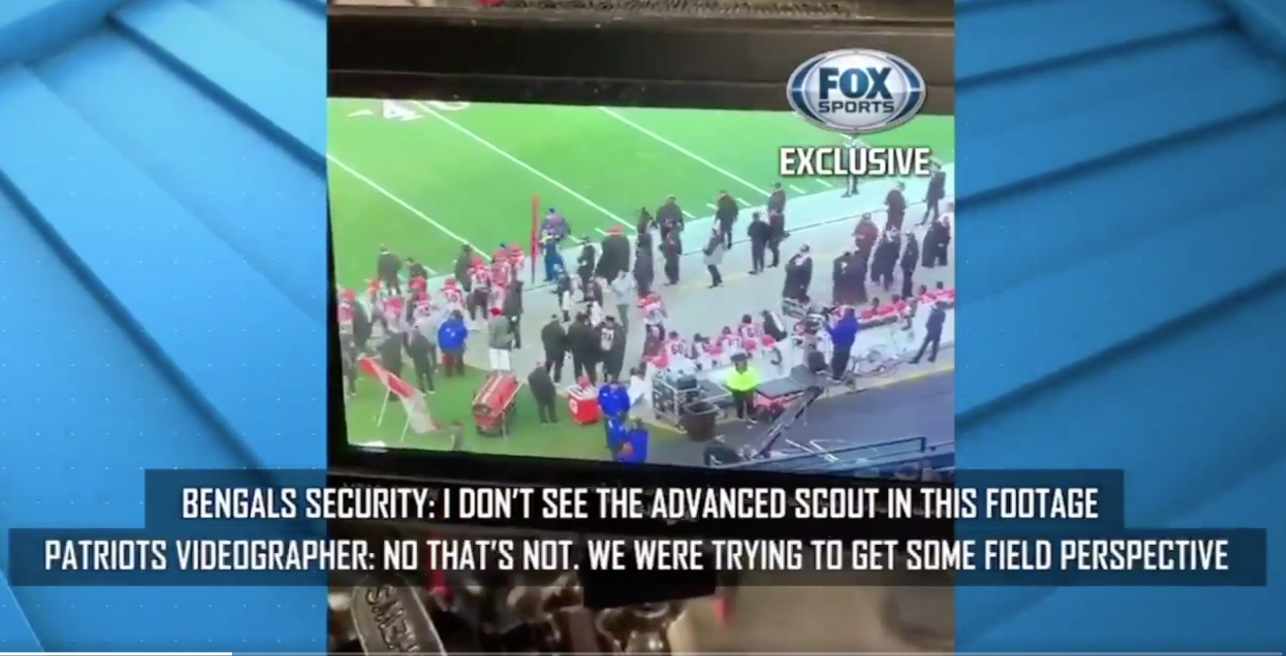 Watch: Video shows New England Patriots filming Cincinnati Bengals'  sideline 