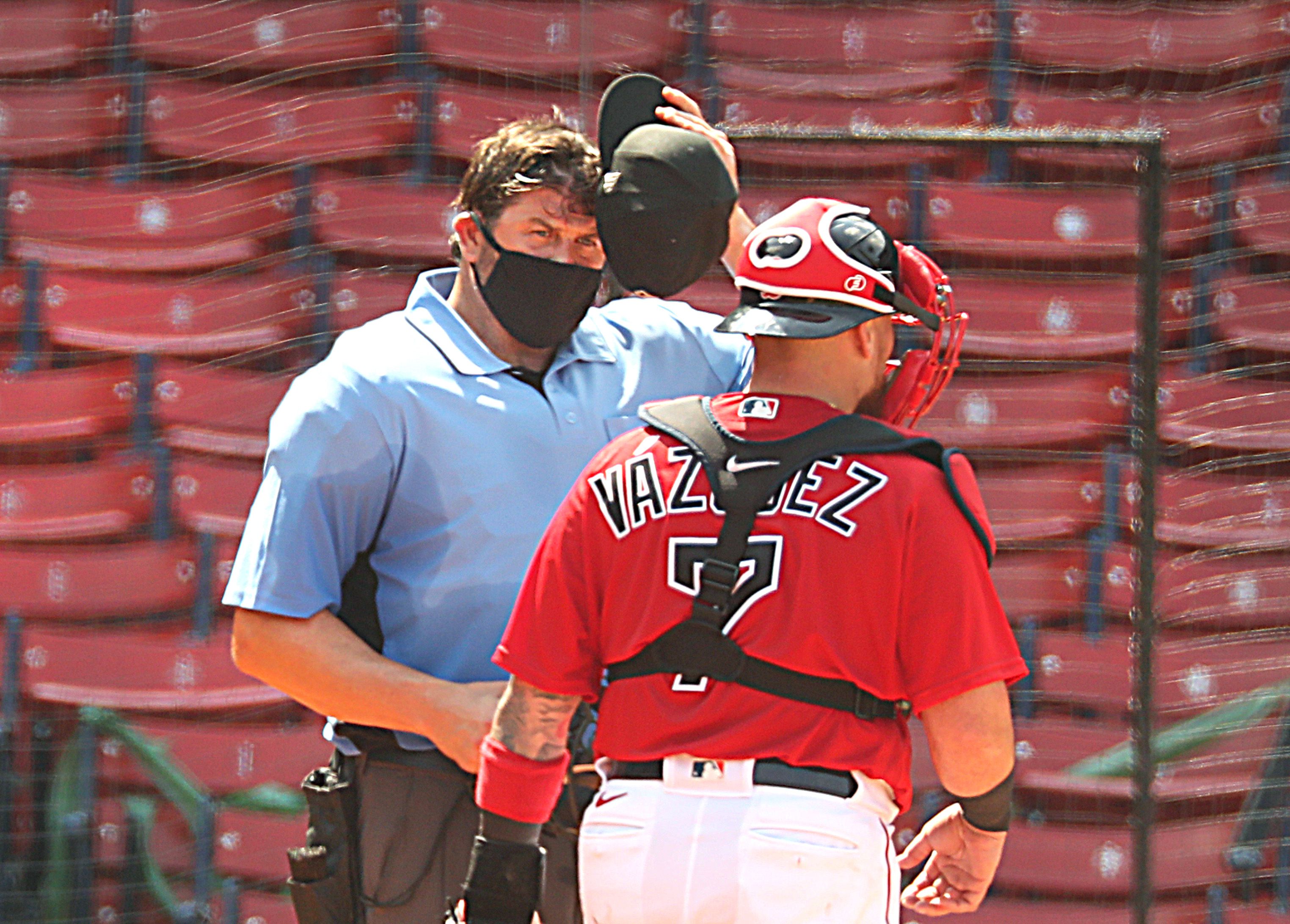 Jason Varitek steps in as umpire for Boston Red Sox scrimmage: 'I had to do  a double take,' Ron Roenicke says 