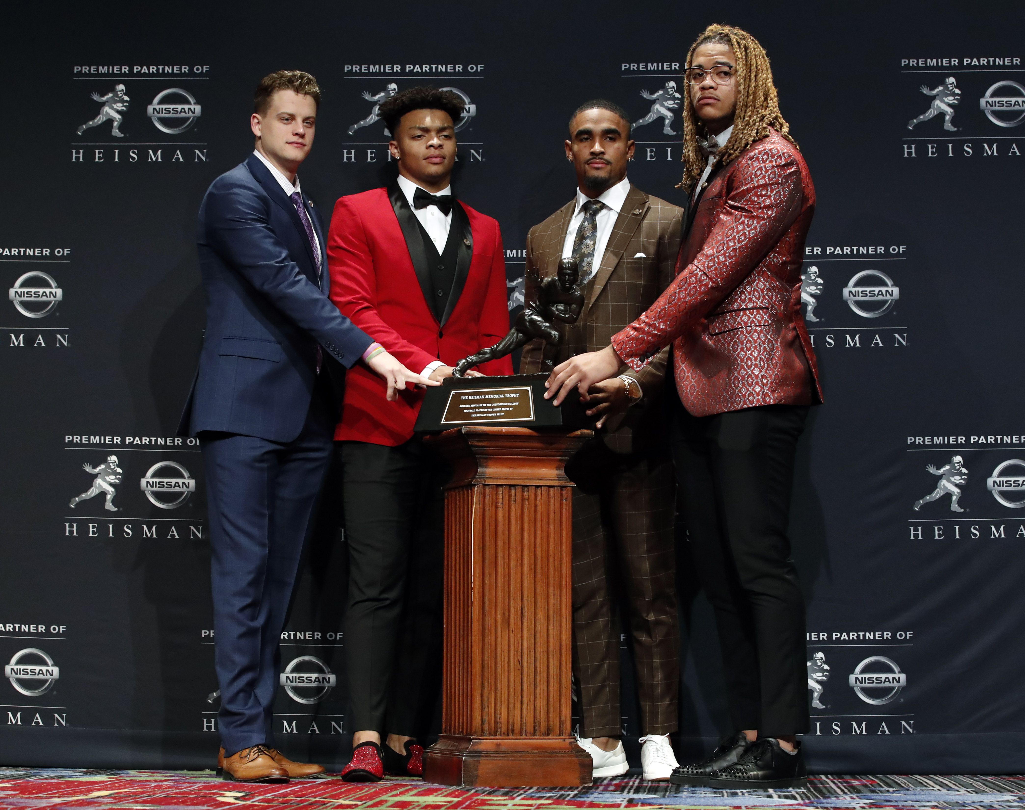 A look at LSU football QB Joe Burrow at the Heisman Trophy ceremony