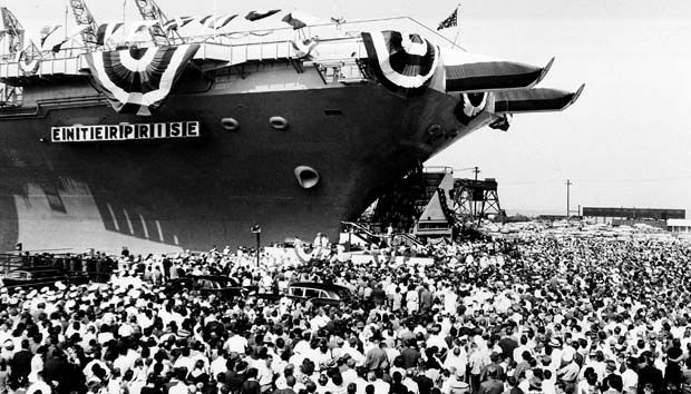 Today in photo history - 1960: The Enterprise is launched, first nuclear-powered  aircraft carrier