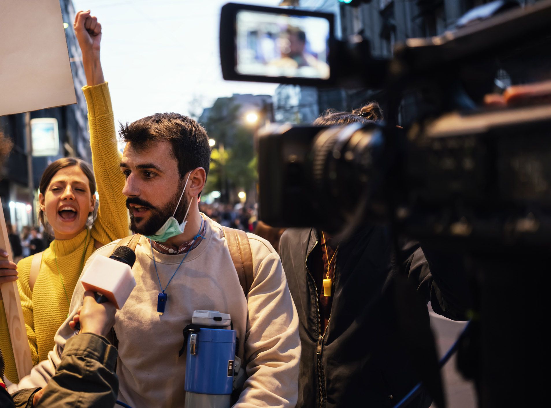 Young protesters