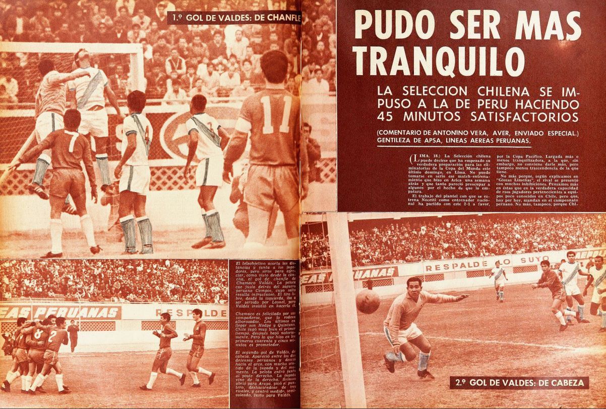 Chile vs Perú, 1968, revista Estadio