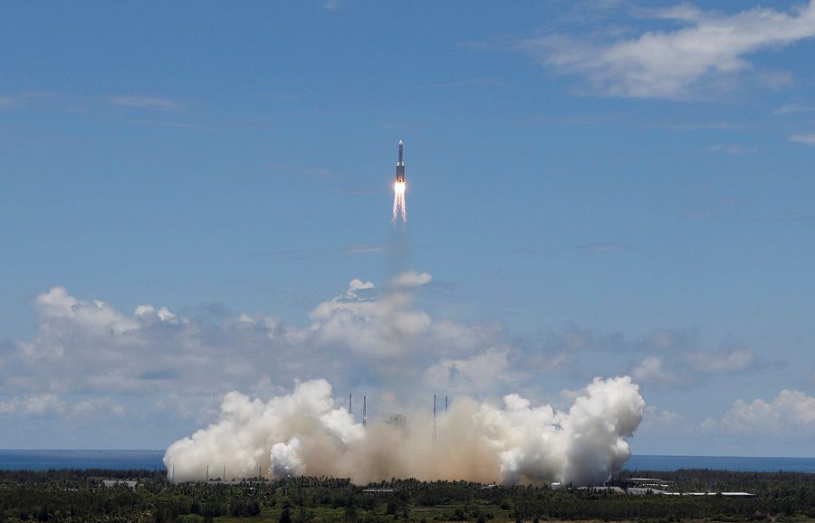 Long March 5 Y-4 rocket carrying unmanned Mars probe of Tianwen-1 mission takes off in Wenchang