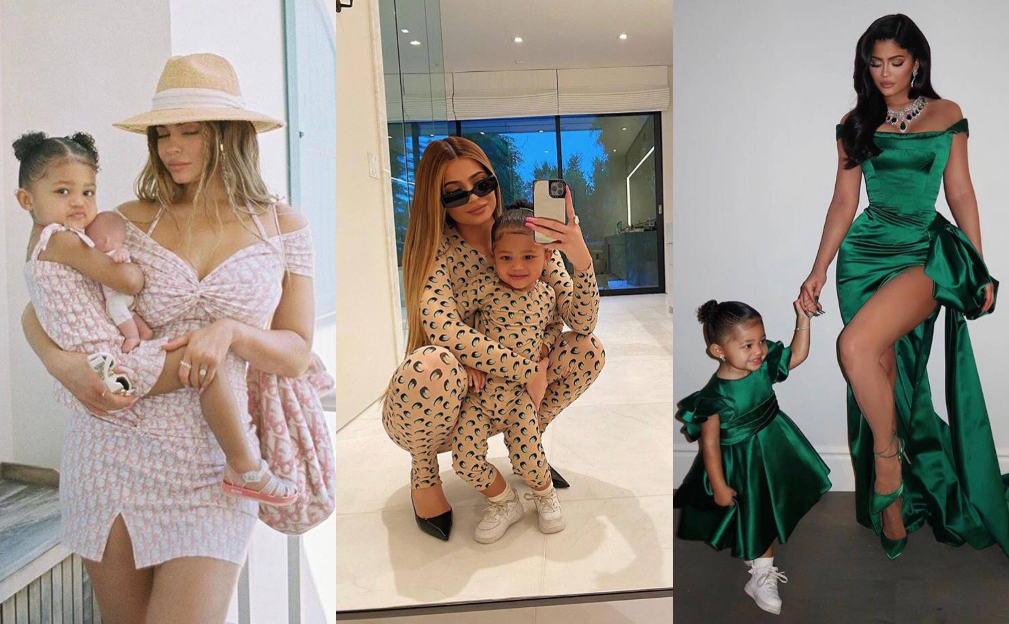 Kylie Jenner y su hija Stormi Webster usan el mismo vestido de
