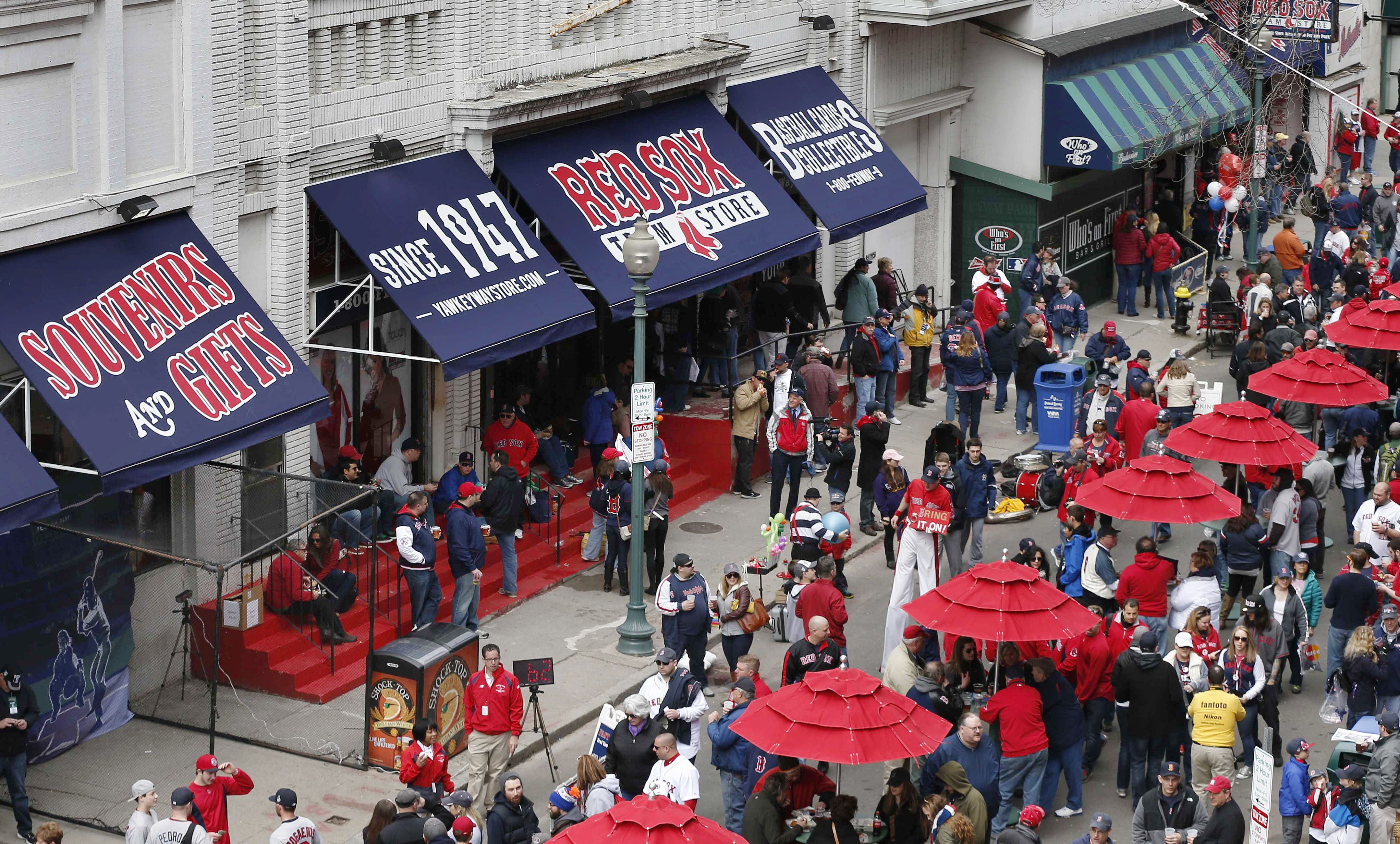 A new sign for Jersey Street, formerly Yawkey Way, is pictured News  Photo - Getty Images