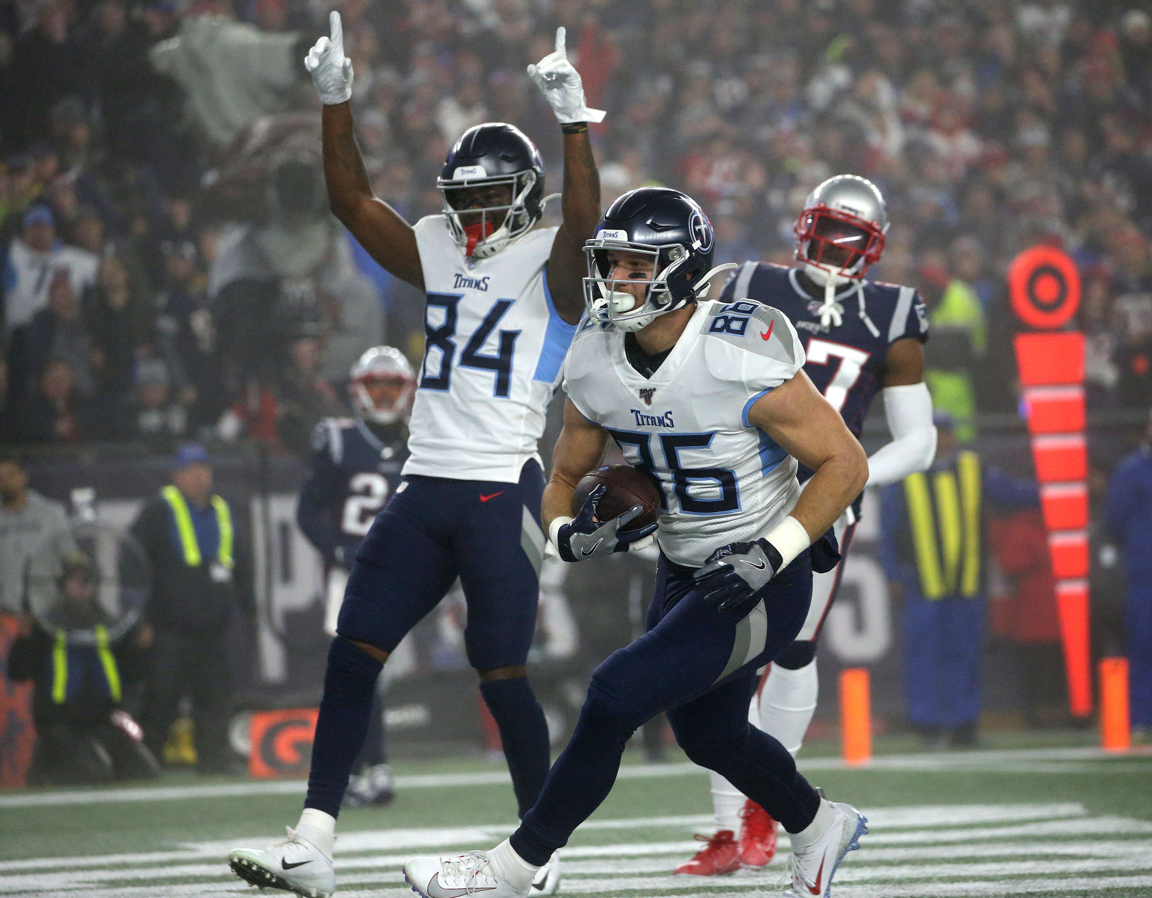 Manalapan cheers on Titans' playoff hero Anthony Firkser.