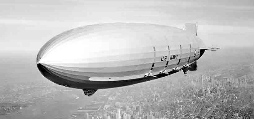 El USS Macon volando sobre Nueva York. Fundador de Google trabaja en uno similar. foto: archivo