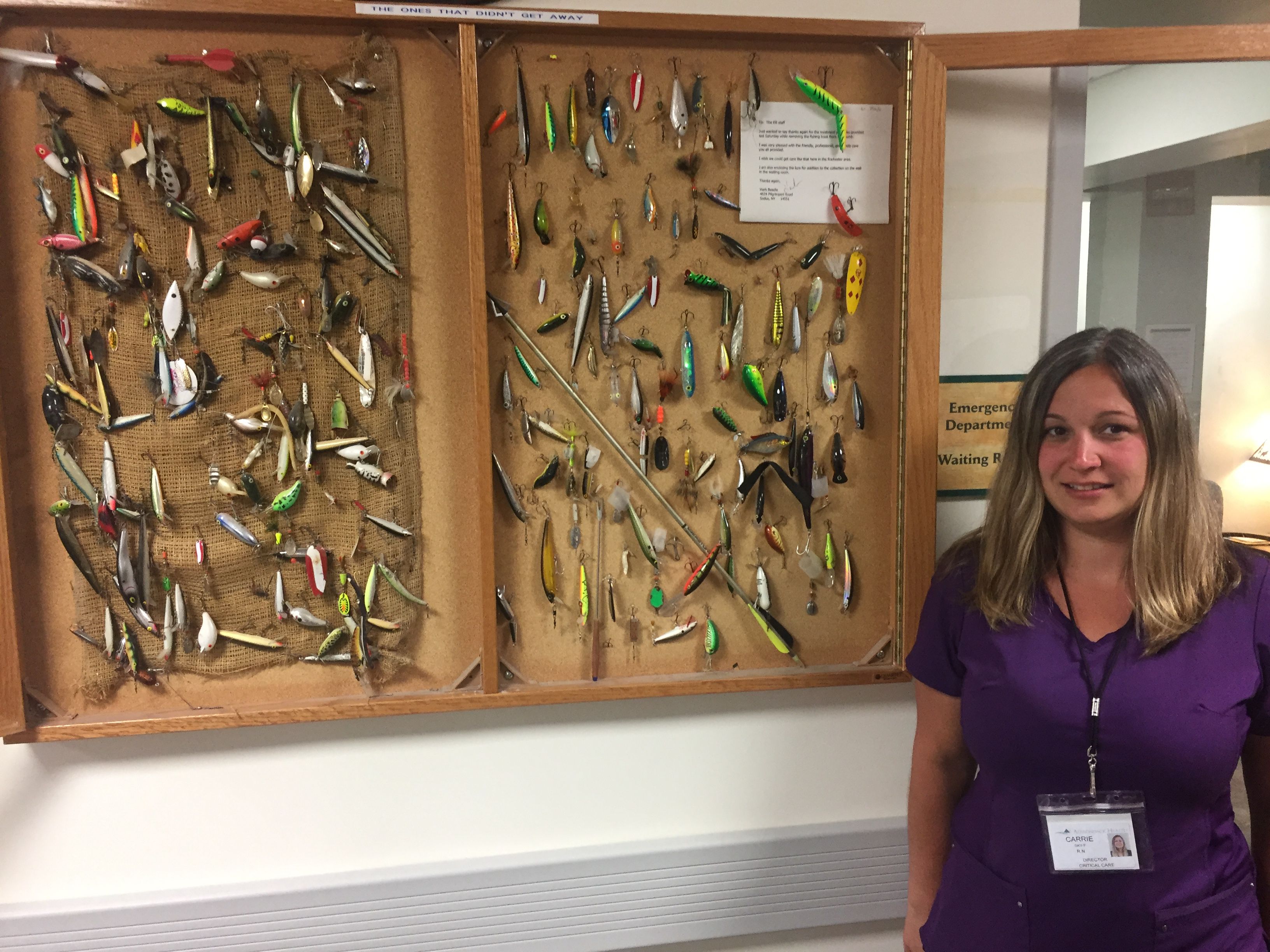 Painfully hooked: Adirondack hospital fishing lure display is no joke 