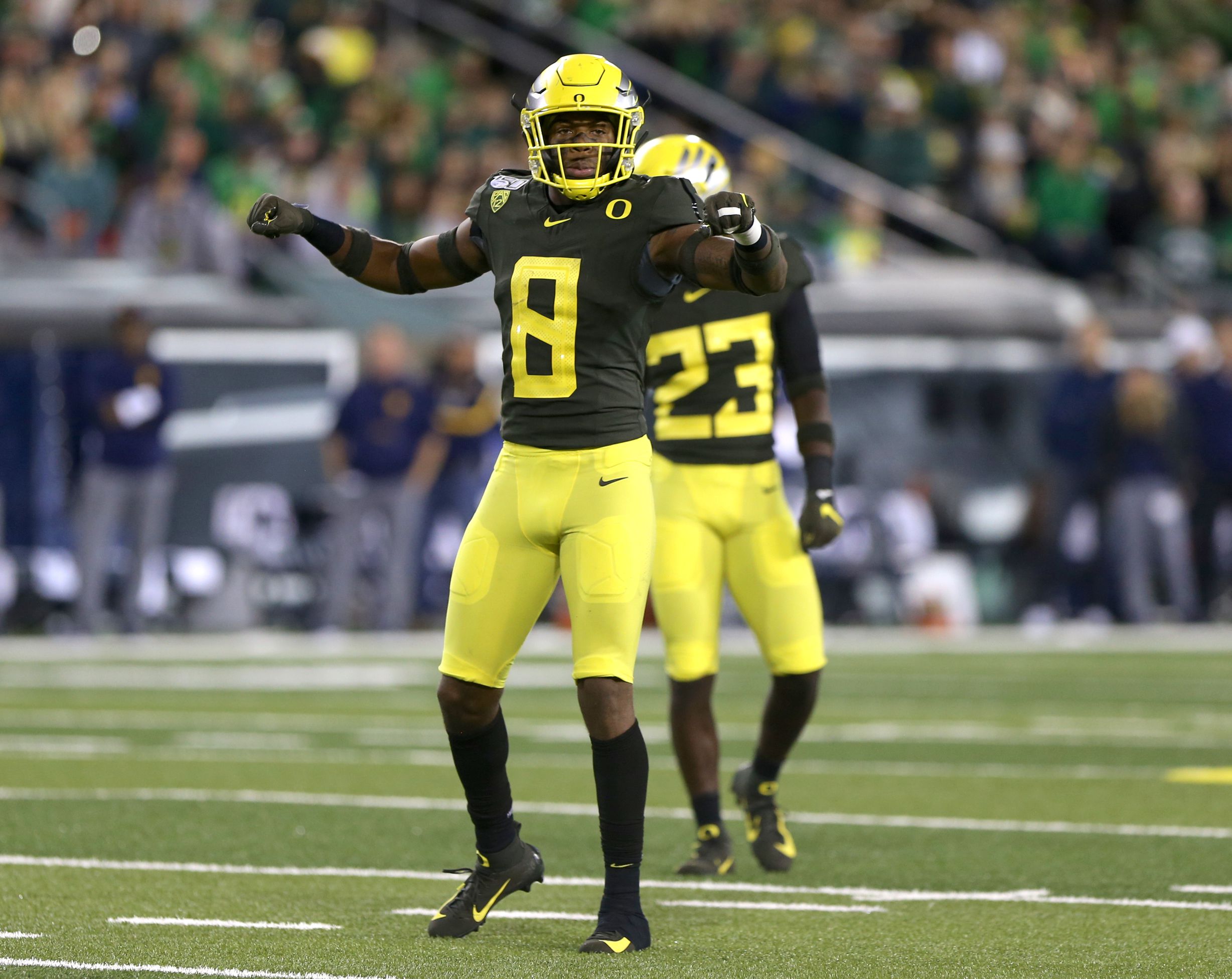 Oregon Ducks' Penei Sewell, Jevon Holland and Kayvon Thibodeaux