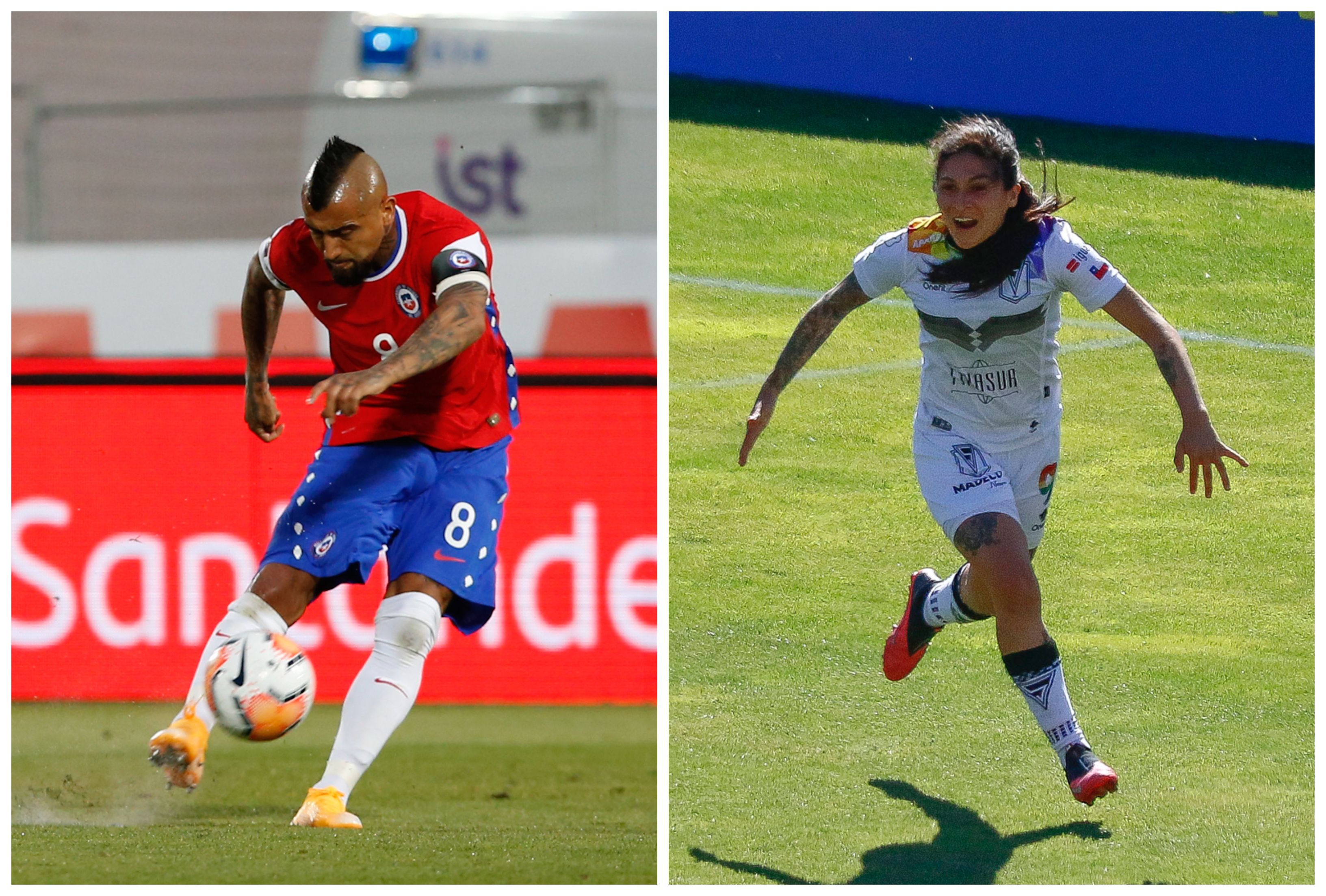 Arturo Vidal y Yenny Acuña