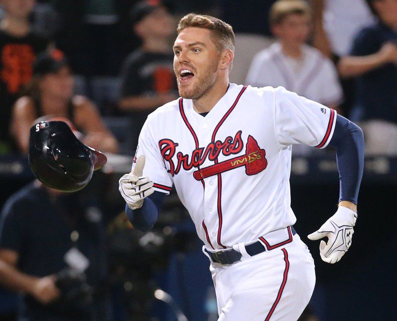 Former Braves Matt Kemp and Freddie Freeman 2018