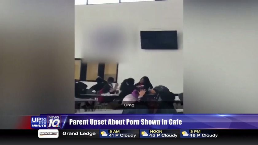 Schooxxxvideo - Parent upset about porn shown in school cafeteria