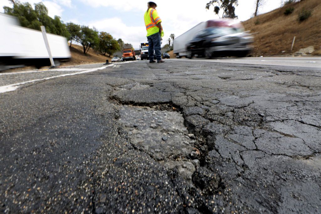 Think Dallas roads are bad It s worse in California. Much worse