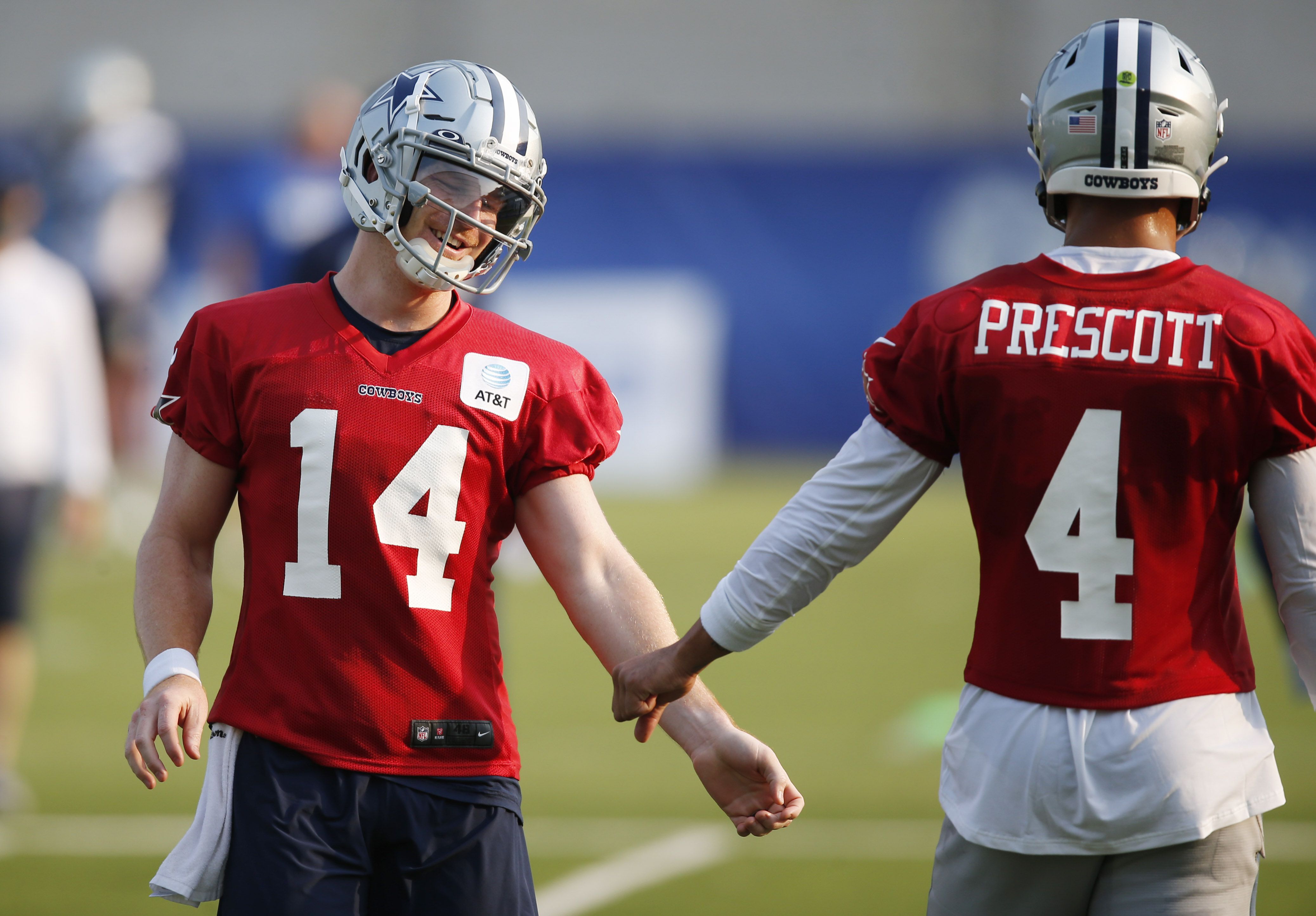 Photos: Dak Prescott connects with new QB Andy Dalton, and more on Day 2 of  Cowboys training camp