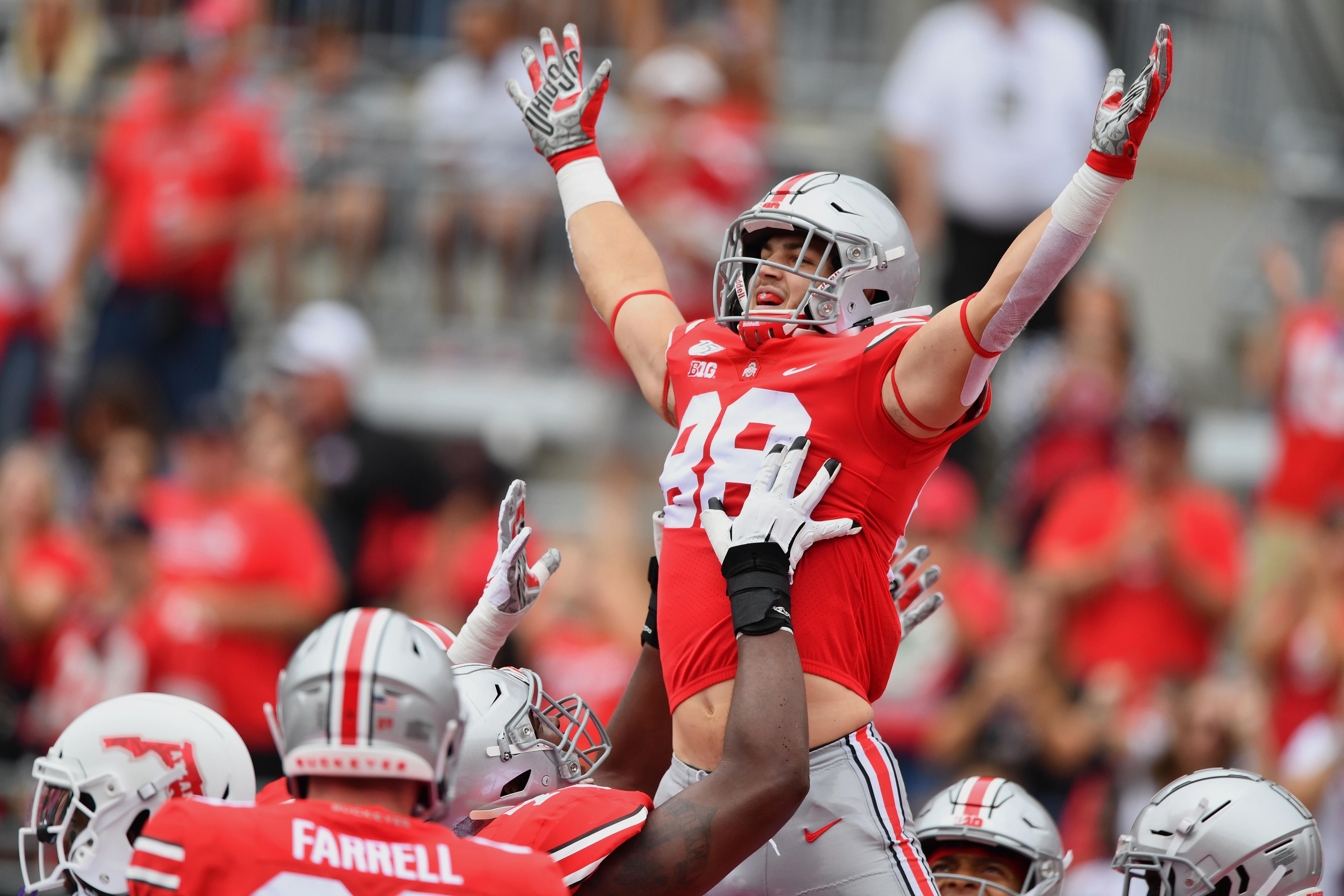 Ohio State tight end Jeremy Ruckert not running at NFL combine, and not  running from his identity 