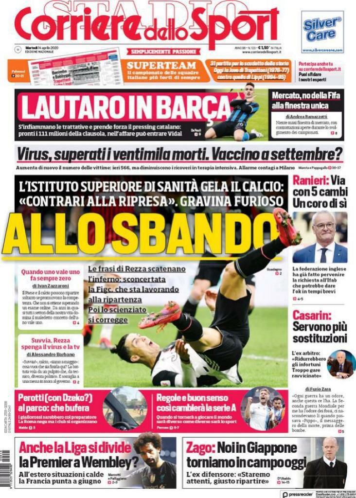 Portada Corriere